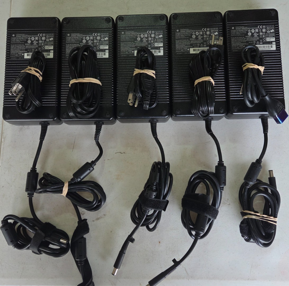 Qty 5 HP HSTNN-DA12 AC Adapter 230W 19.5V 11.8A Laptop Power Supply
