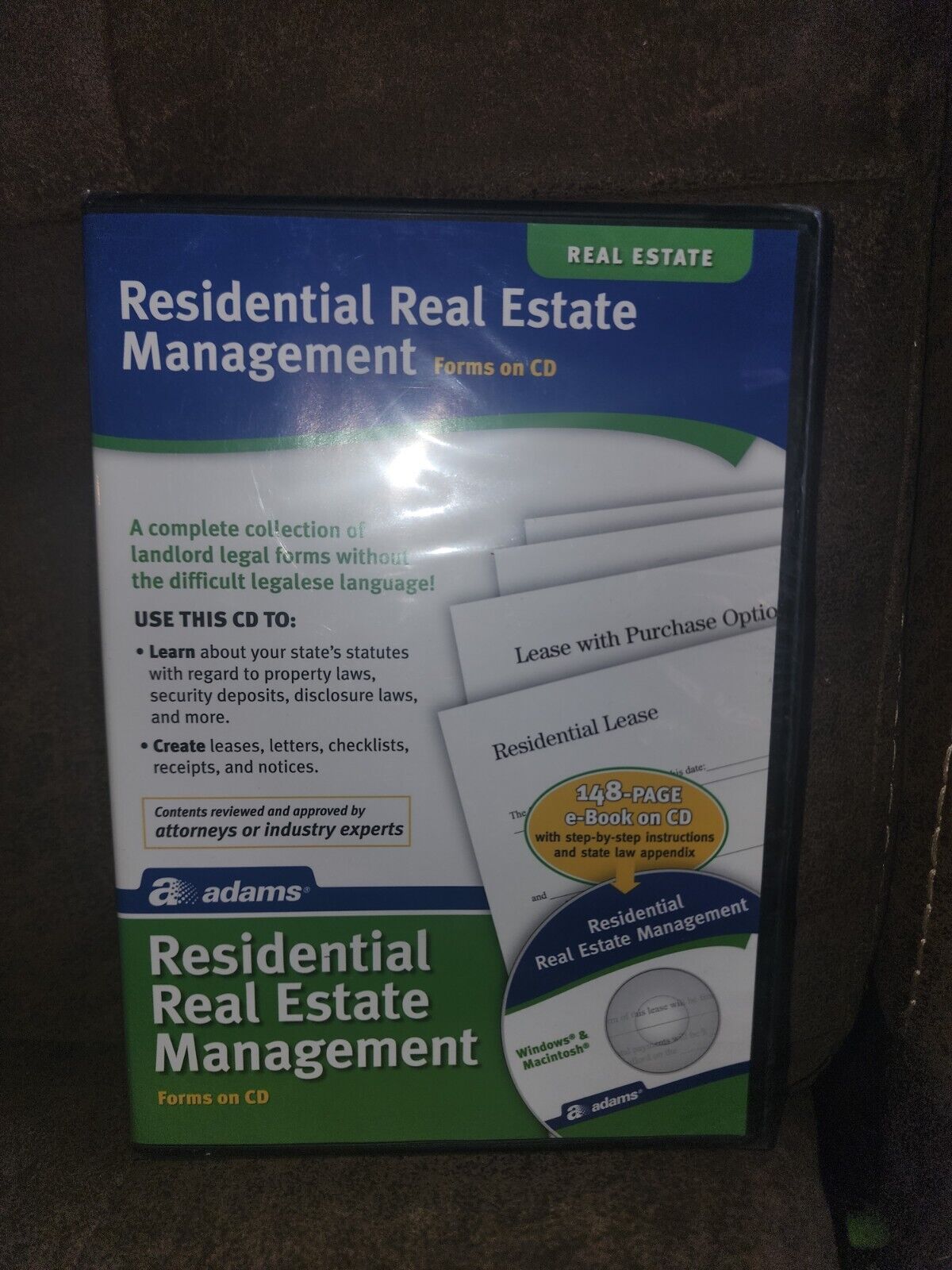 Adams Residential Property Management on CD. New sealed. SS505