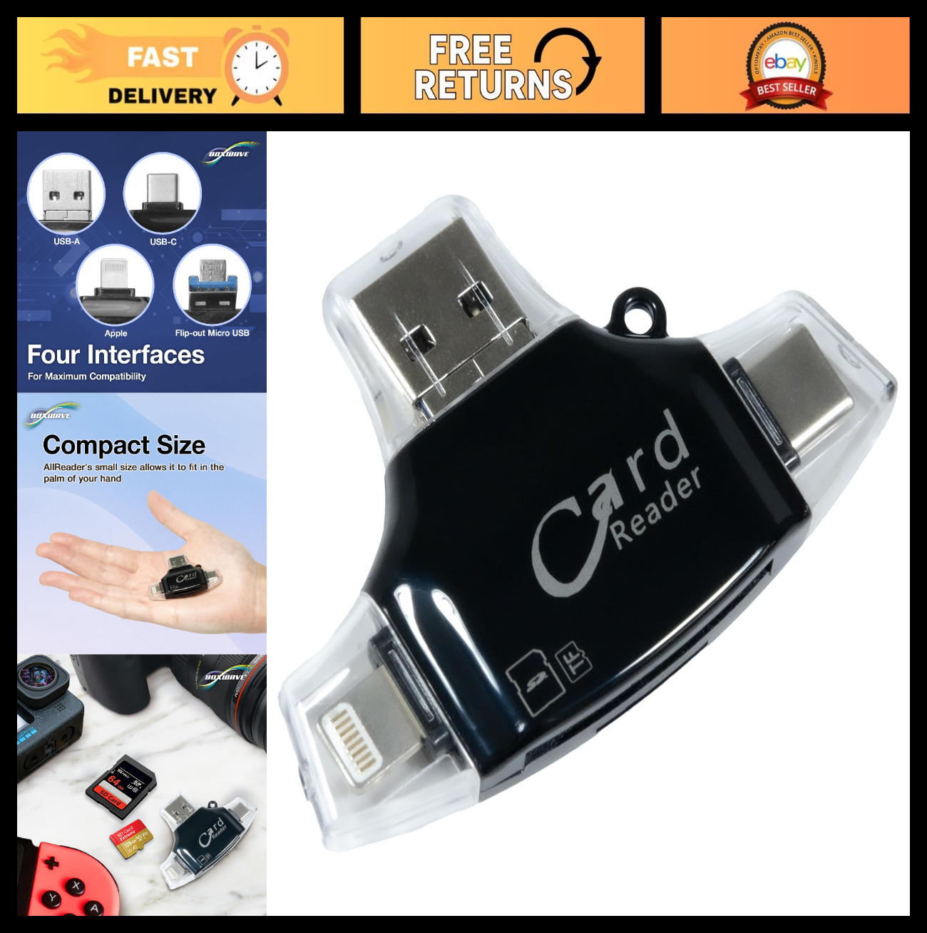 Smart Gadget for Samsung Galaxy S22 Ultra 5G - AllReader SD & microSD Card Reade