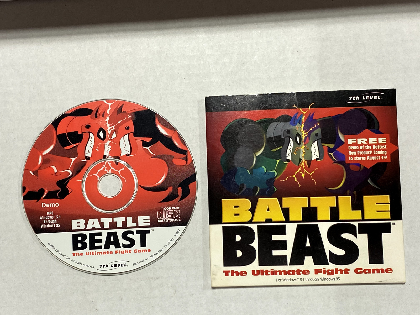 BATTLE BEAST The Ultimate Fight PC CD ROM Game Demo Mortal Kombat Primal Rage