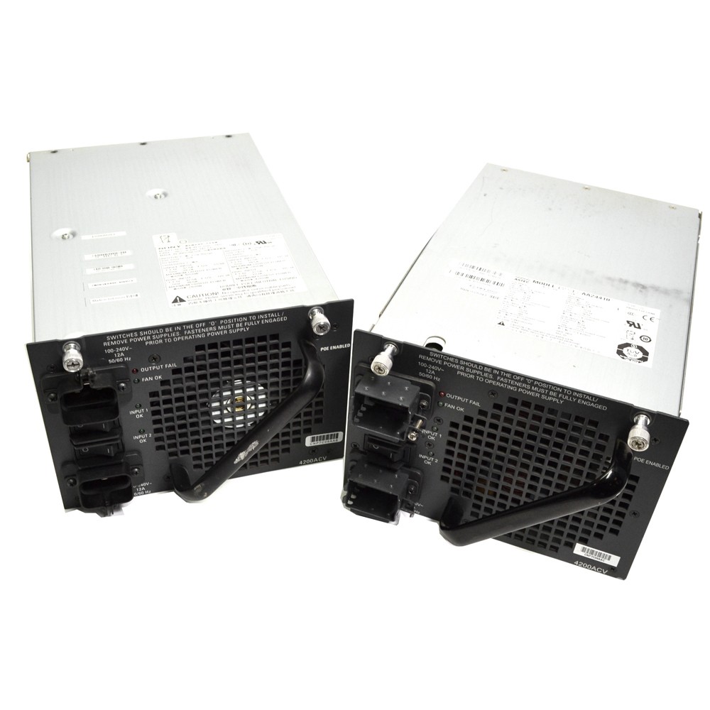 (2) Cisco PWR-C45-4200ACV Power Supplies, (1) Sony APS-200, (1) Astec AA24410