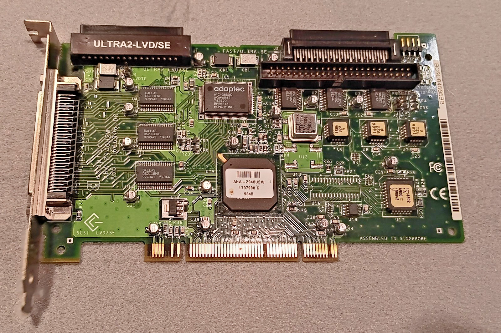 Adaptec AHA-2940U2W PCI SCSI Adapter Controller Card