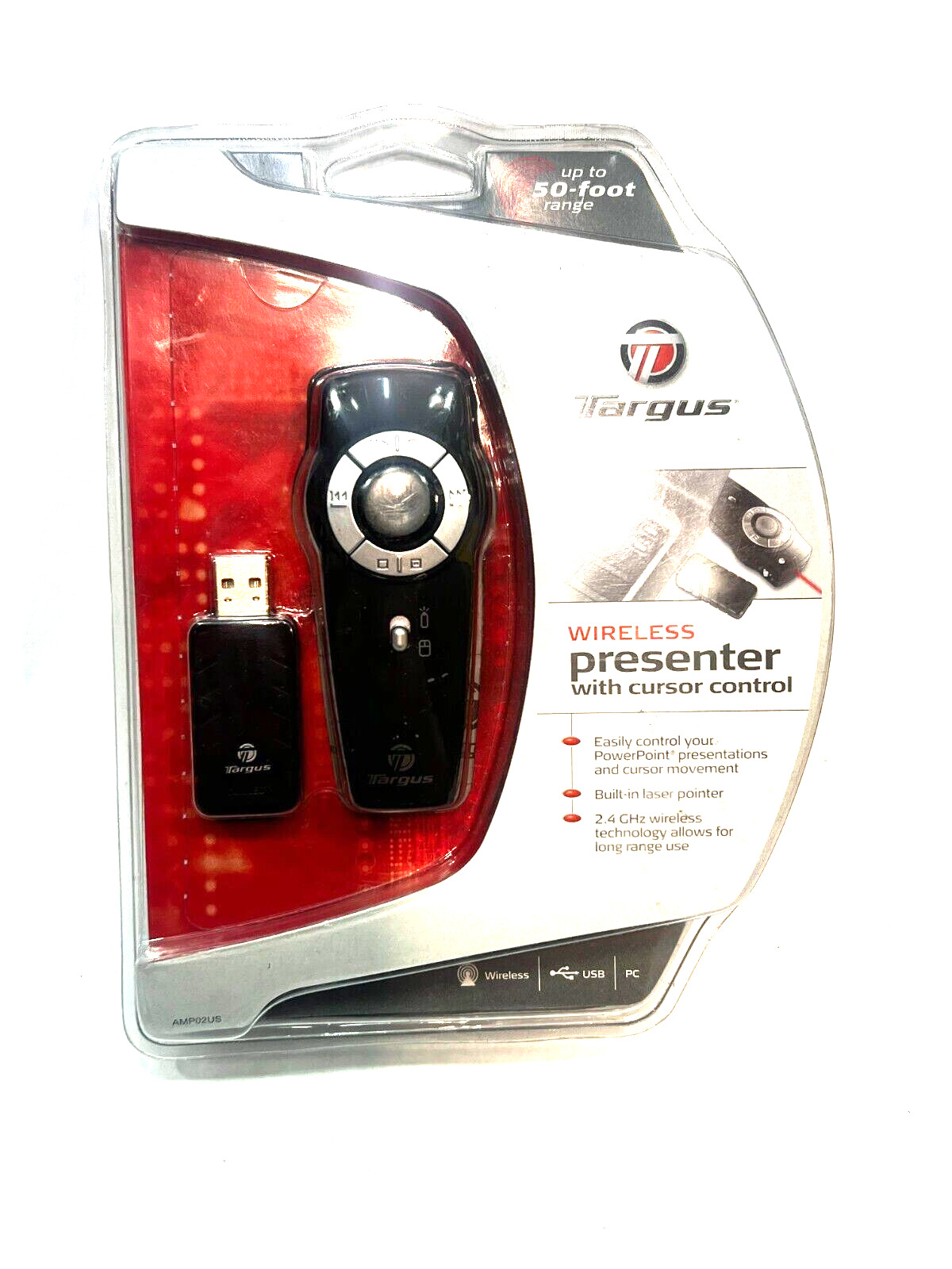 Targus Wireless Presenter With Cursor Control Built In Laser Pointer 