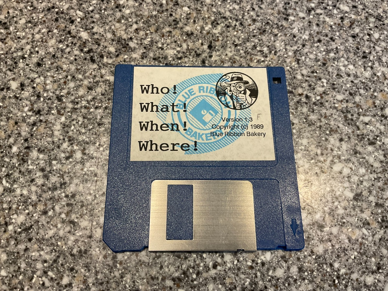 Who What Where When software disk  for Commodore Amiga