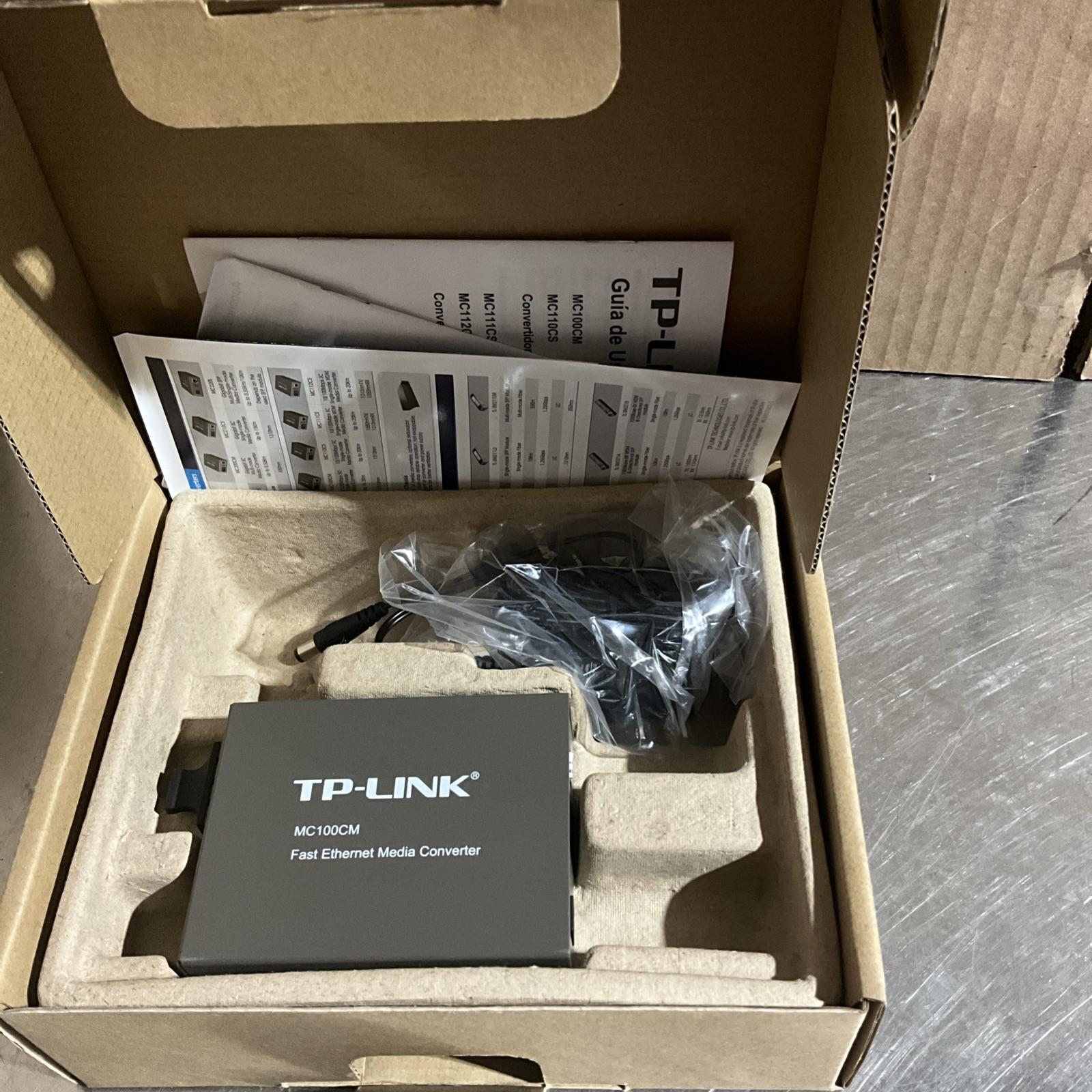 TP-Link MC100CM Network Fast Ethernet Media Converter NOS