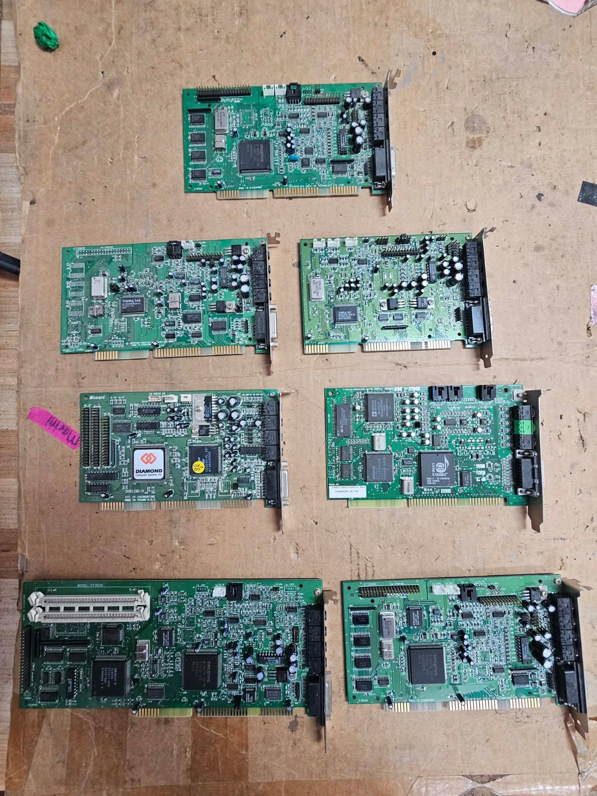 7x Lot Vintage Retro Gaming ISA Sound Cards Creative Diamond Ensoniq Yamaha +