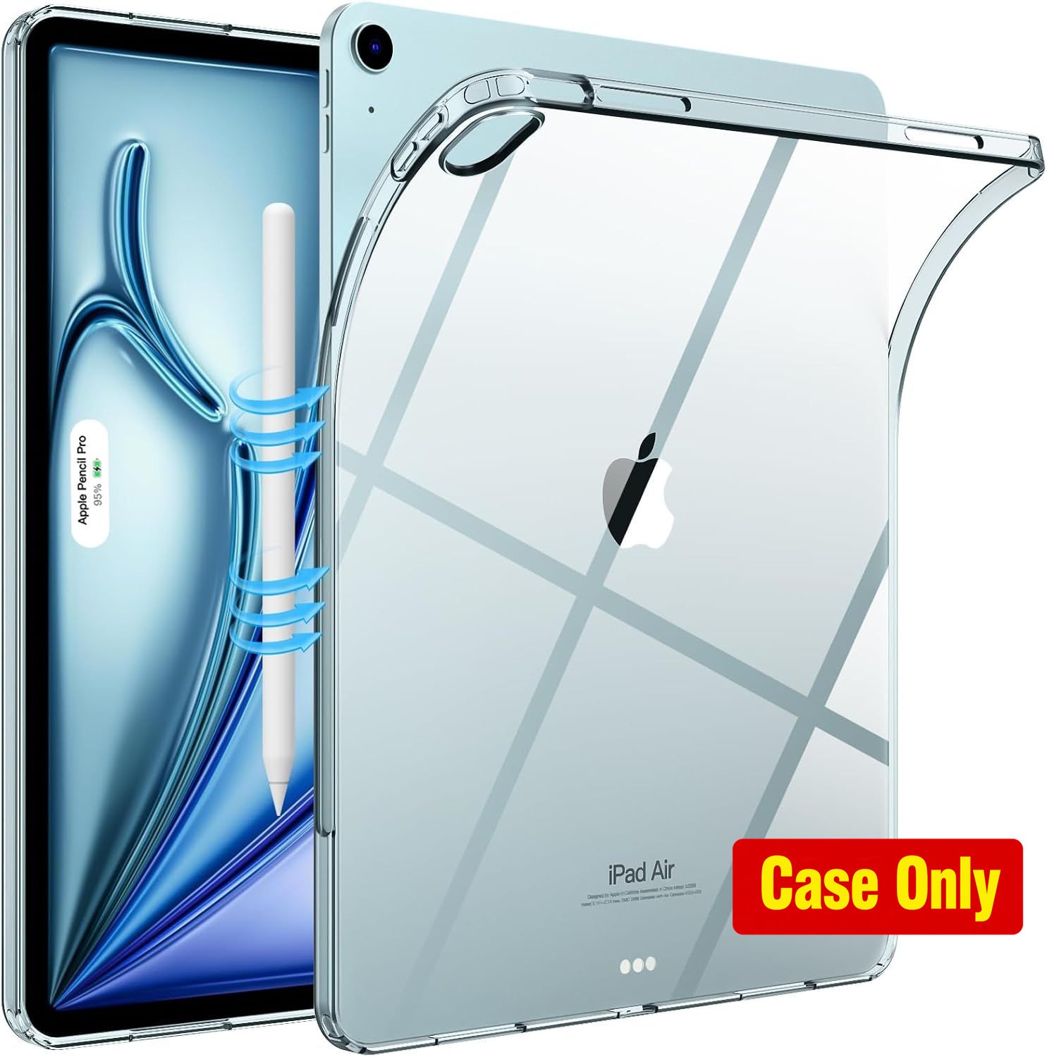 Case for iPad Air 13 inch (M4/M3/M2) - Clear Design for Enhanced Visibility