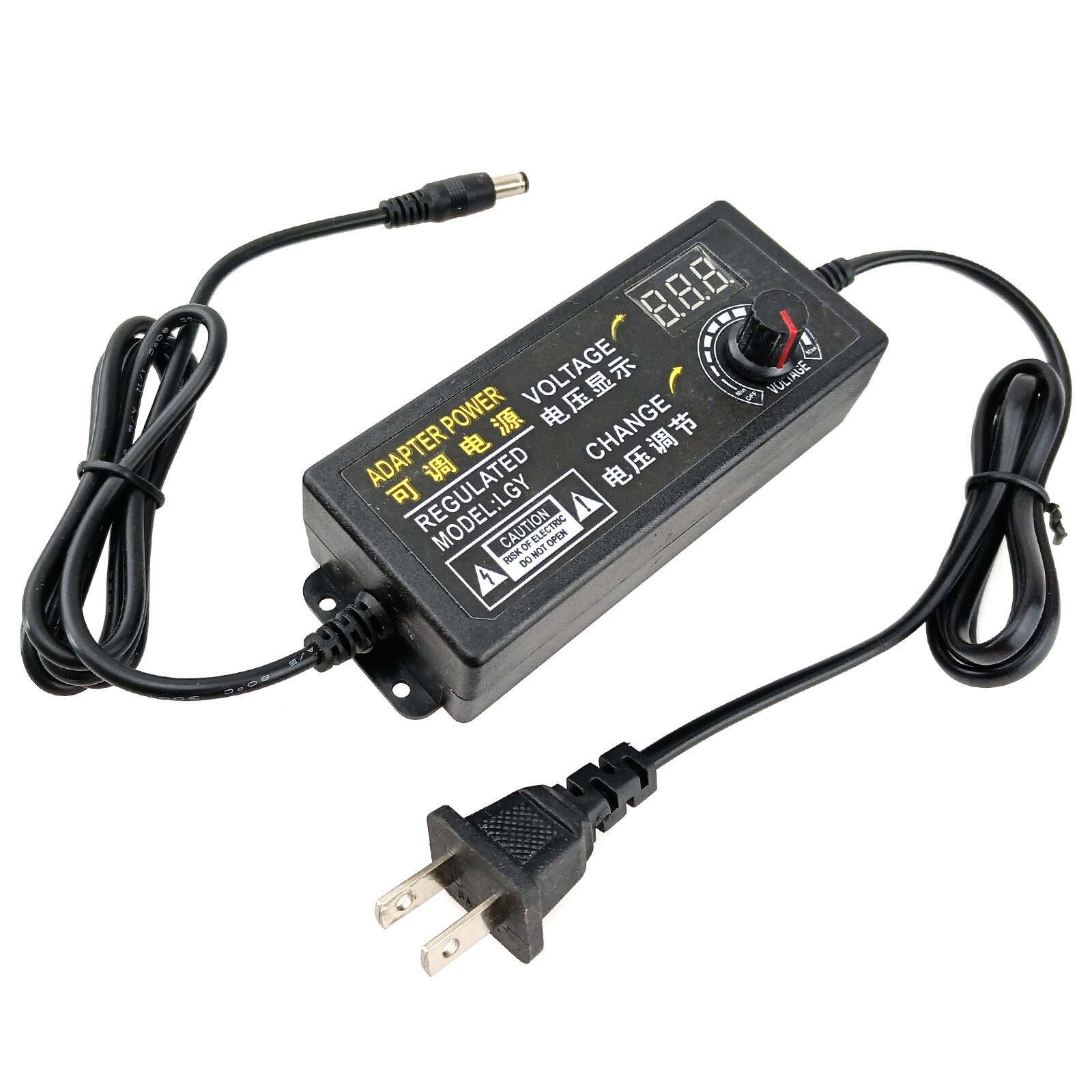 Adjustable Power Supply DC 3V to 24V Adapter 3A 60W LED Display AC100-240V Input