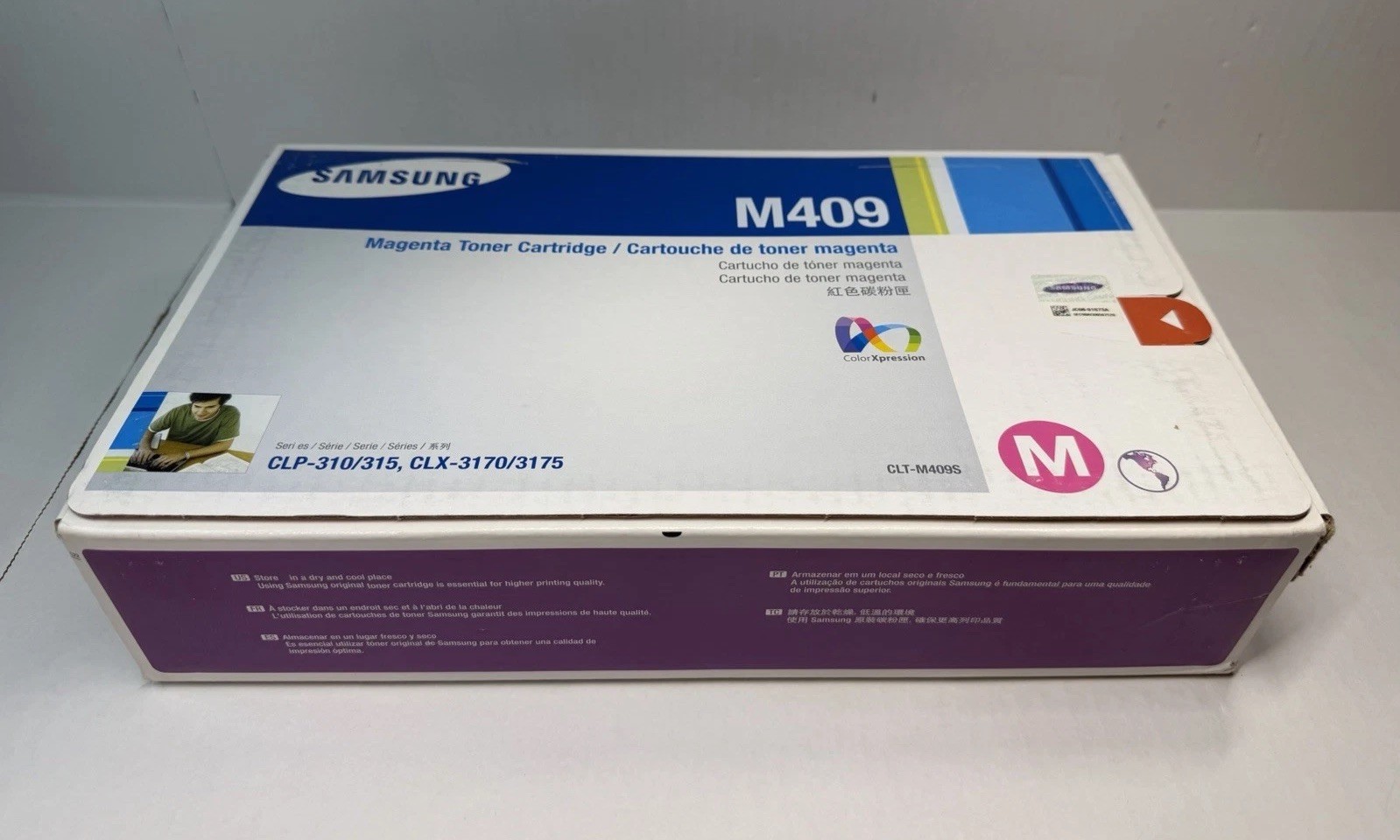 Genuine OEM Samsung CLT-M409S Magenta Toner Cartridge New Fast 