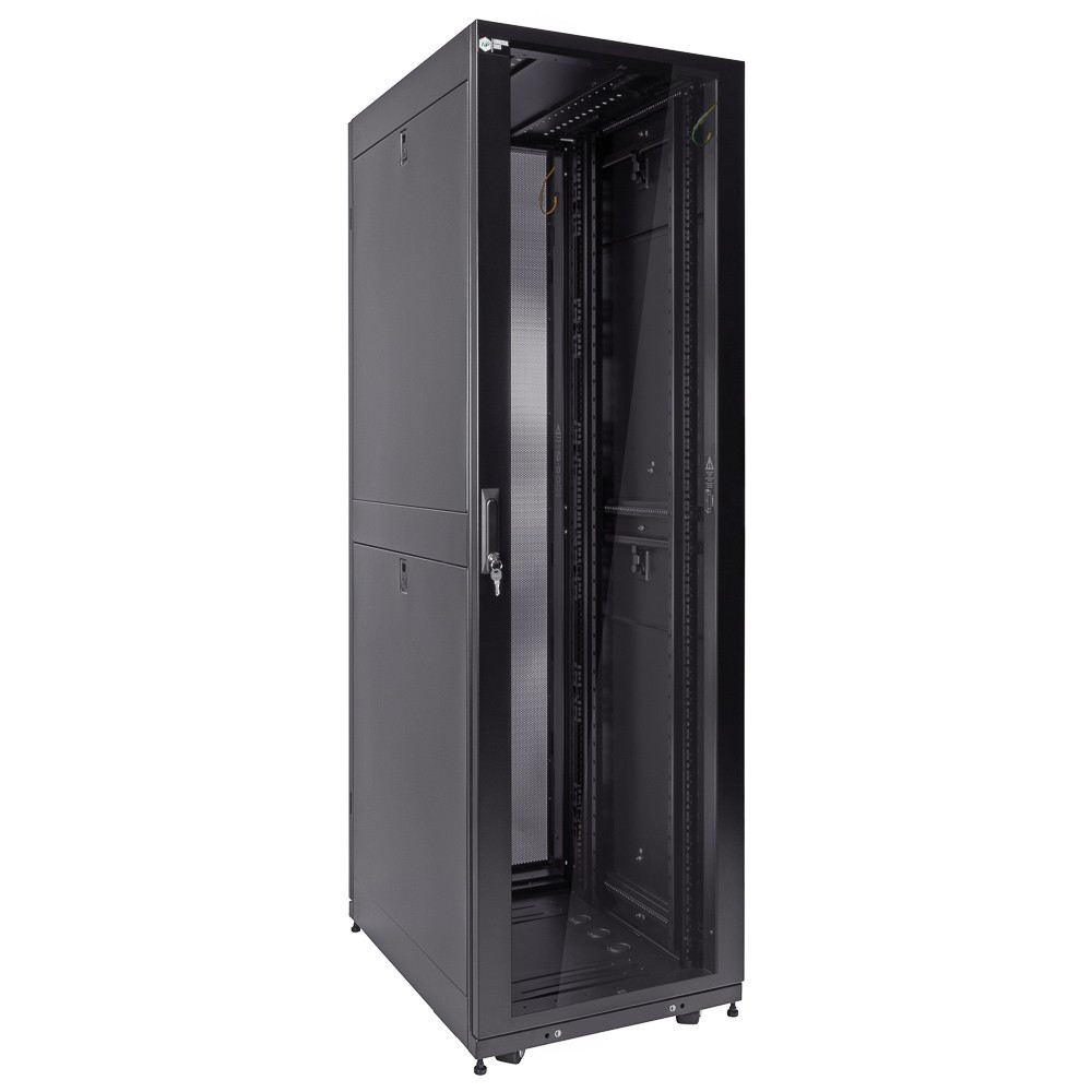 NavePoint 42U Commercial Series with Cable Management Compatible Top & Glass