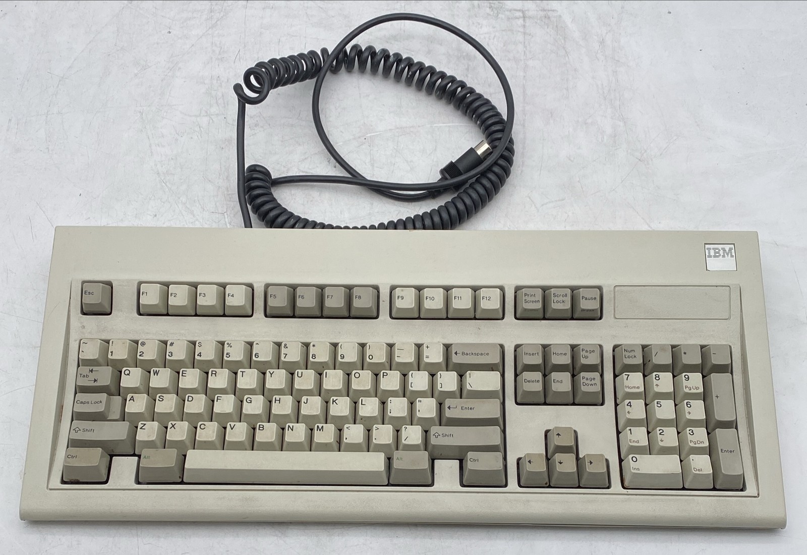 Vintage 1986 Square Badge IBM Model M 1390120 With Cable