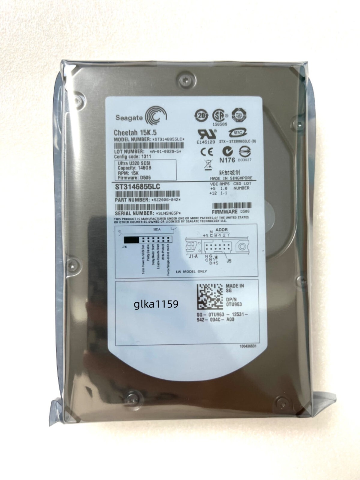 FOR SEAGATE (ST3146855LC) 146.8GB 15K U320 SCSI HARD DRIVE HDD