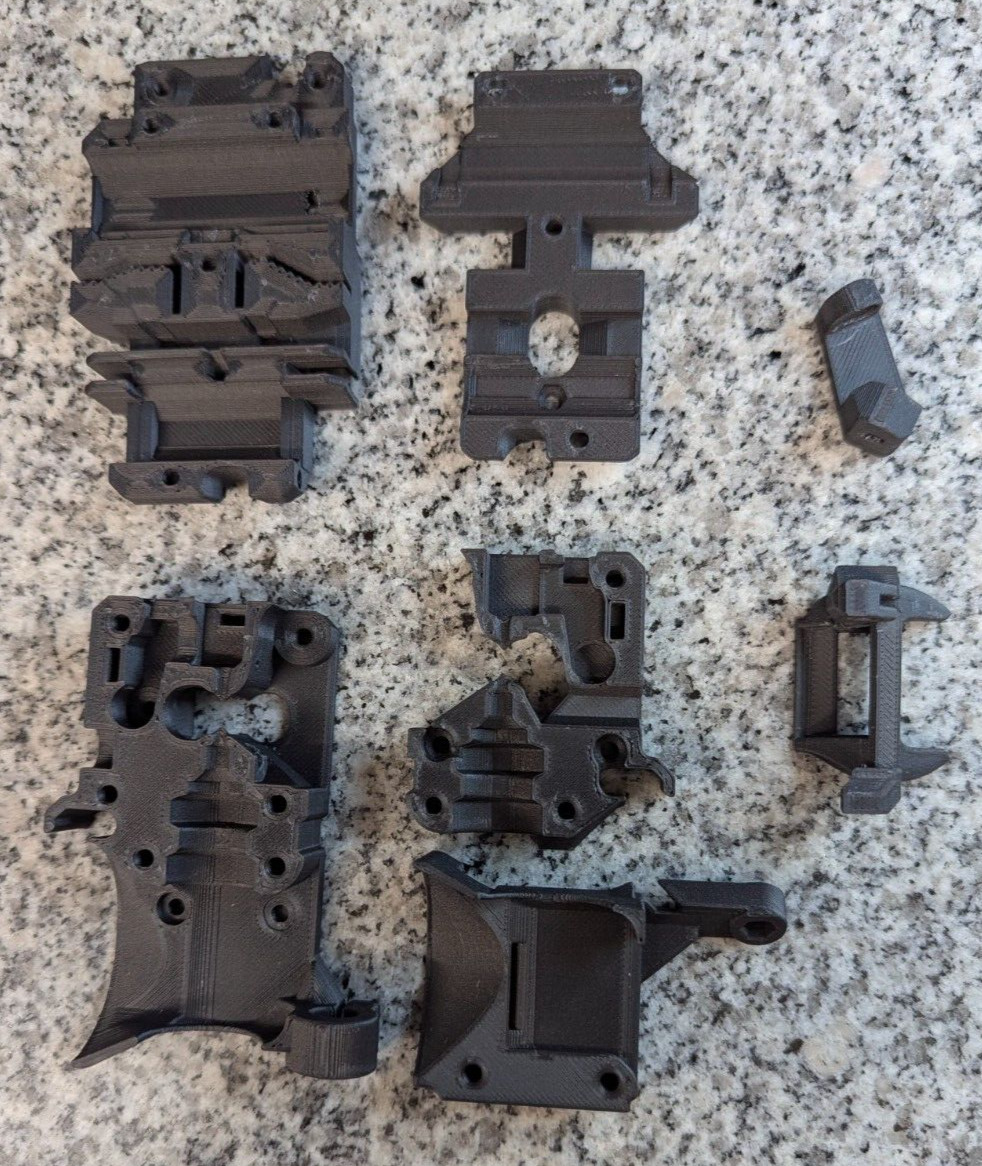 Prusa i3 MK3S+ Upgraded Extruder and X-axis Parts Kit, Onyx (PA-CF) Markforged