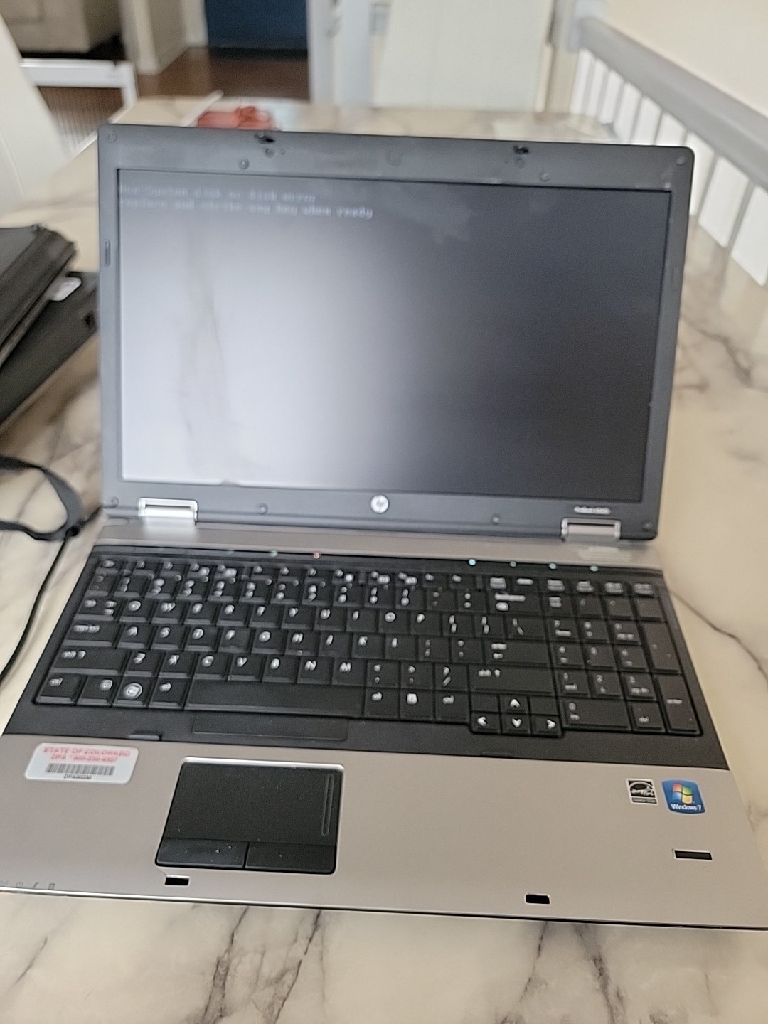 HP ProBook 6545b Windows 7 Laptop. Memory Wiped Hard Drive Empty.