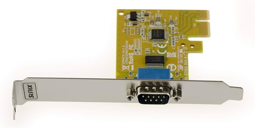 Dell Sunix DB9 Serial Port RS-232 PCIe PCI-E Int. Card 0NT0HM Low Profile RK-77
