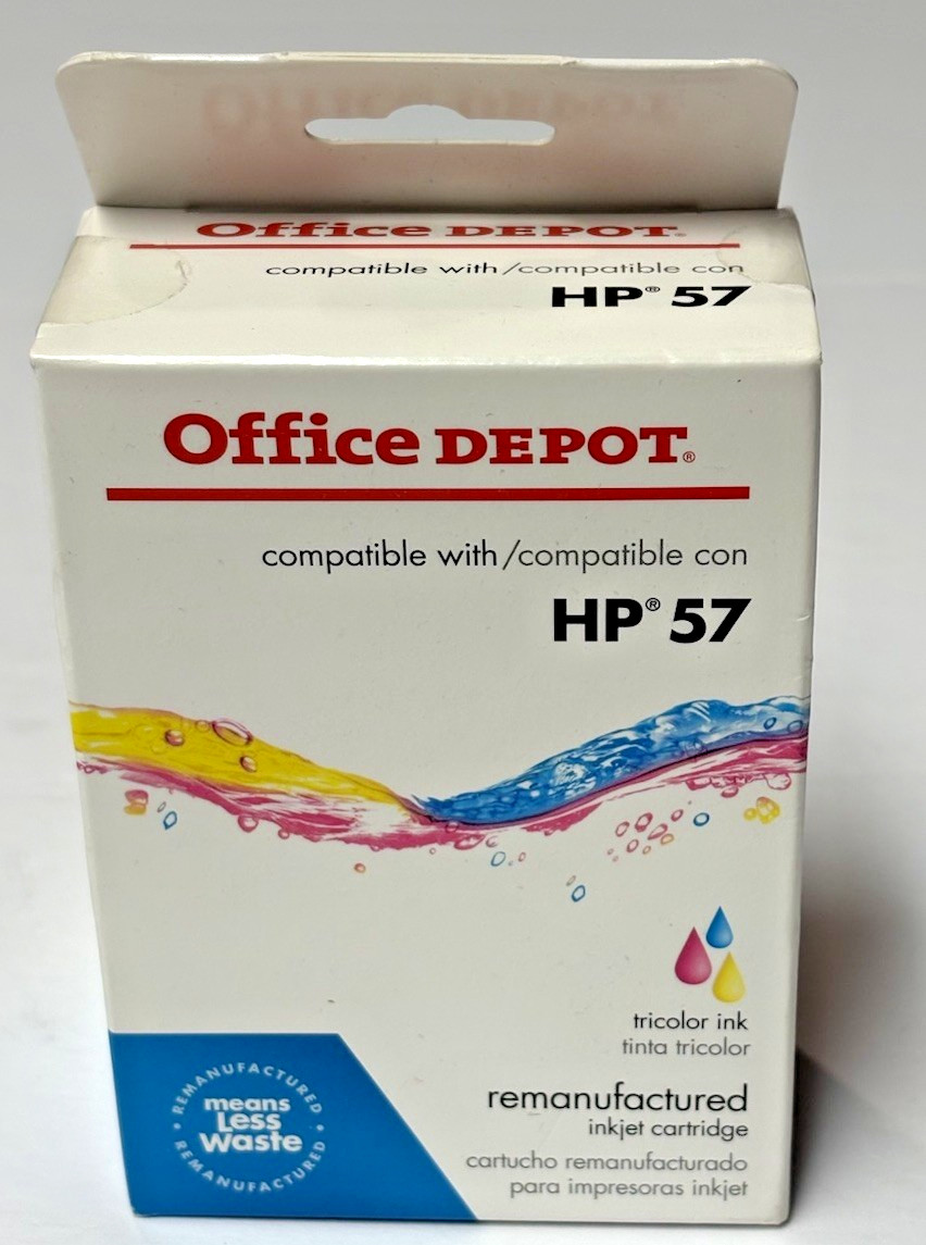 Office Depot HP 5 Inkjet Tri-Color Cartridge #611-312 Sealed Made in USA