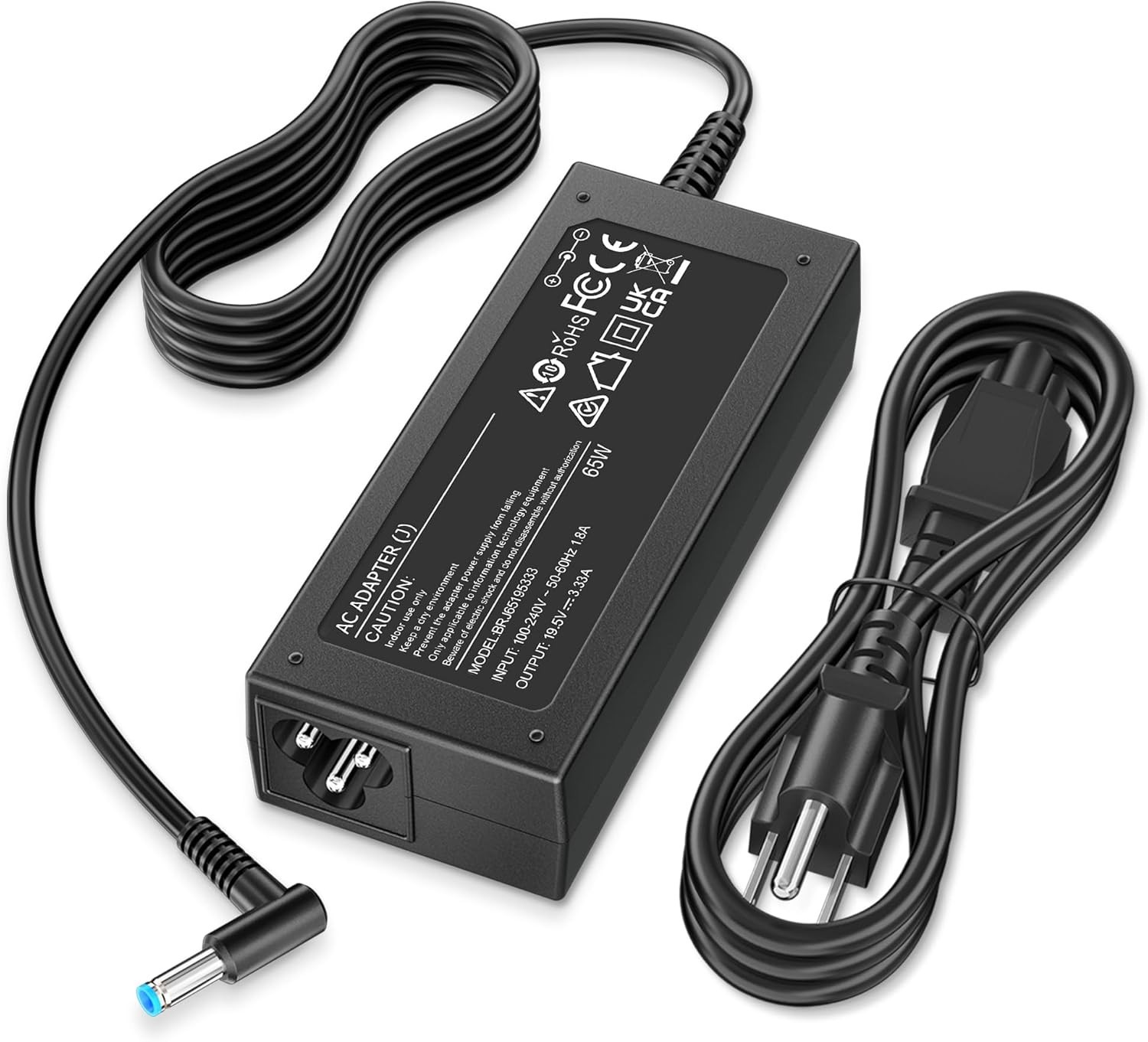 65W 45W Smart Blue Tip Charger for HP Laptop – Replacement Power Adapter