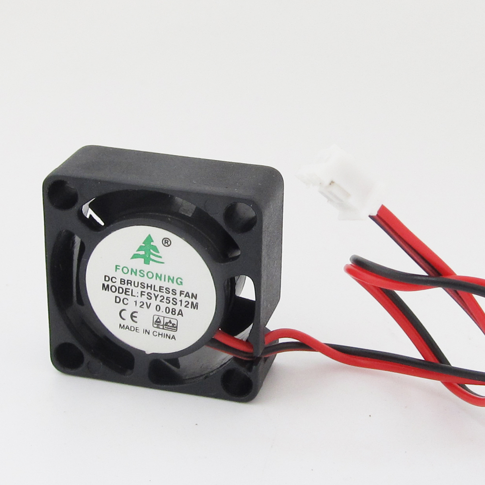 10pcs Brushless DC Cooling Fan 25x25x10mm 25mm 2510 12V 0.08A 5 blades 2pin