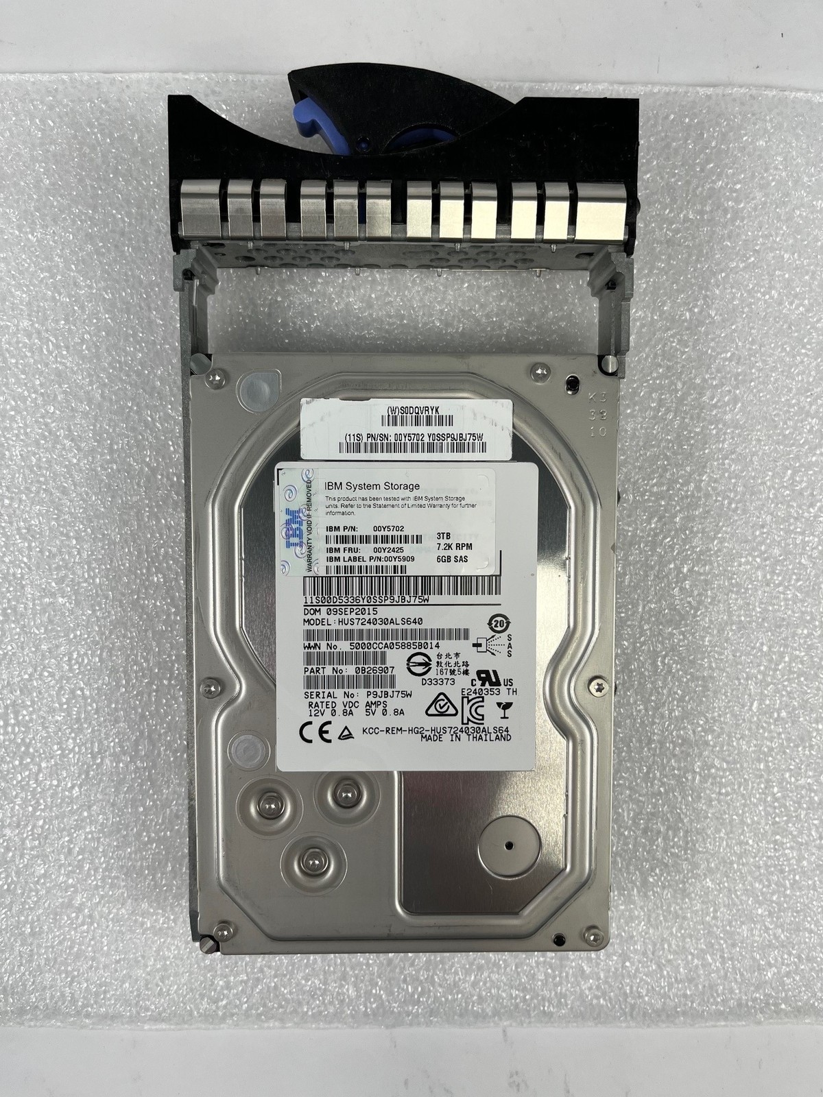 IBM 00Y2425 3TB 7.2K 6Gb SAS NL 3.5" HDD Hard Drive Storage