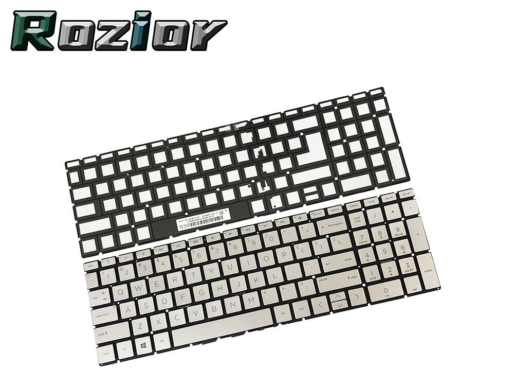 NEW HP 17-by4055cl 17-by4058cl 17-by3051cl 17-by3067st Backlit Keyboard Silver
