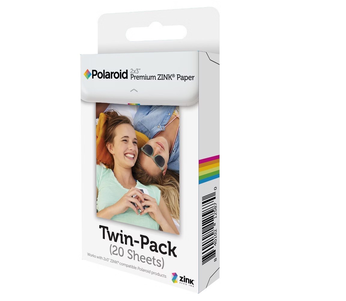 Polaroid 2x3" 20 Sheets Premium ZINK Photo Paper Adhesive SNAP Touch Zip Printer