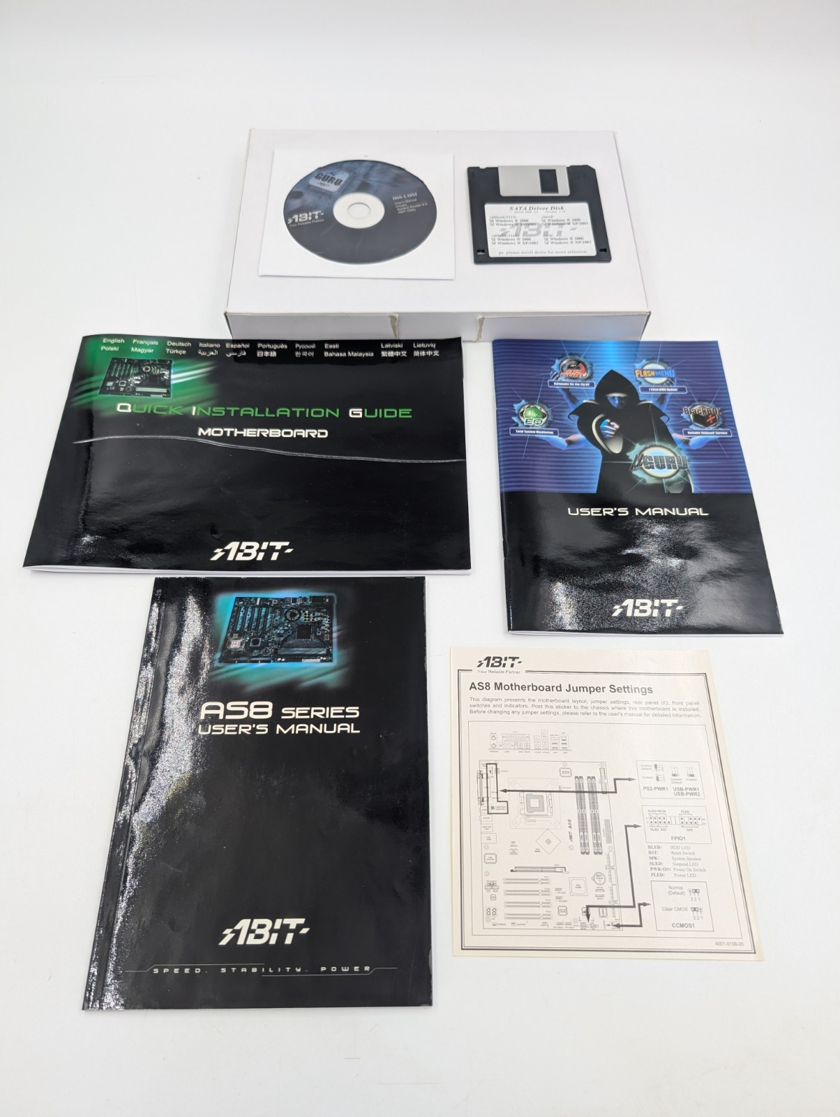 ABIT AS8 uGuru ATX Motherboard Intel 865PE LGA775 DDR400 AGP SATA Open Box