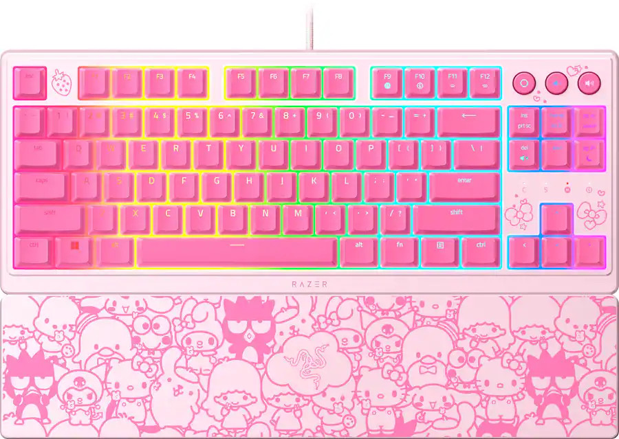 *BRAND NEW* Razer Ornata V3 TKL Gaming Keyboard RGB Lighting Hello Kitty Edition