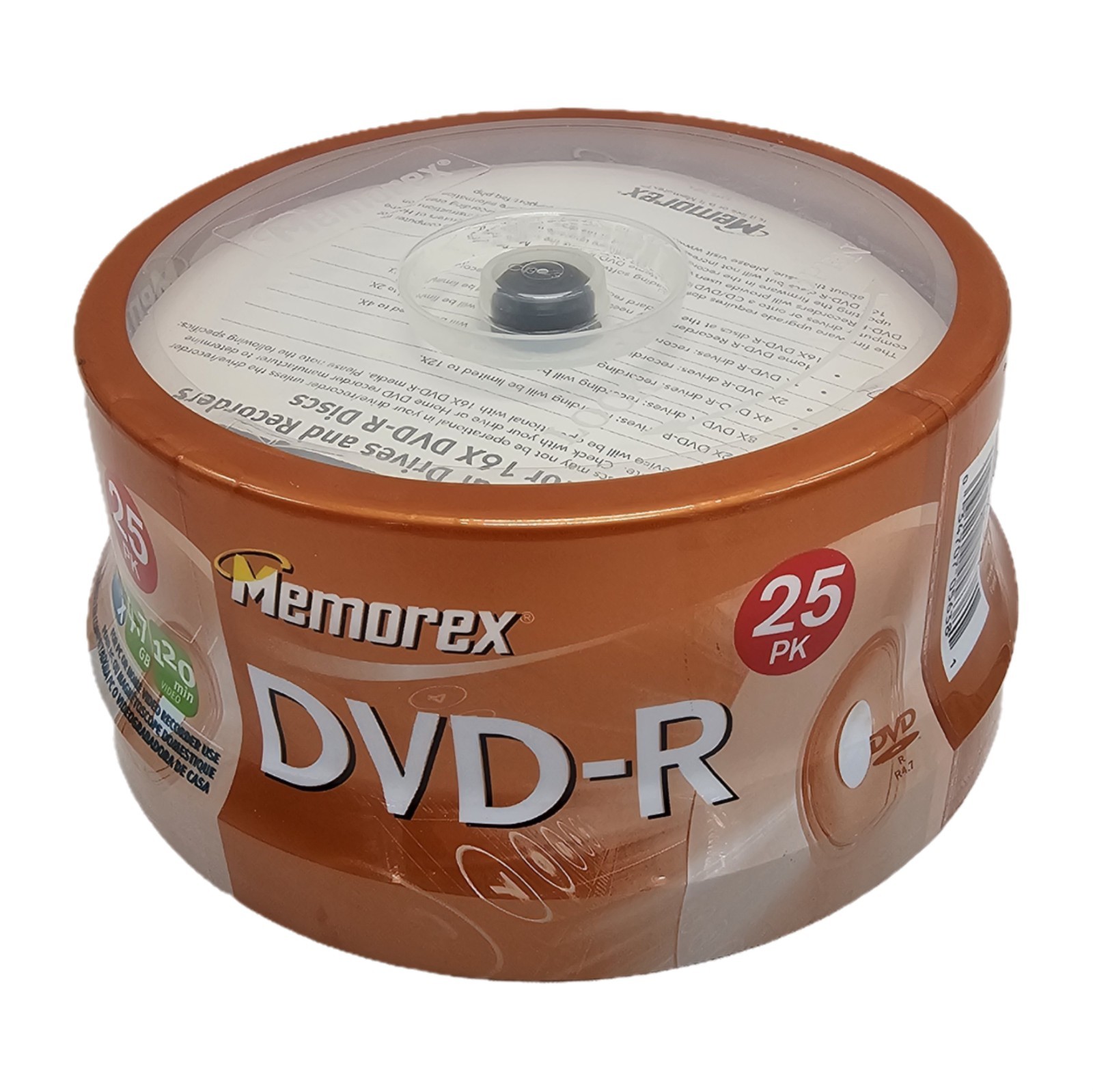 Memorex 25 Pack DVD-R  6X  4.7 GB  120 Minutes Recordable New & Sealed