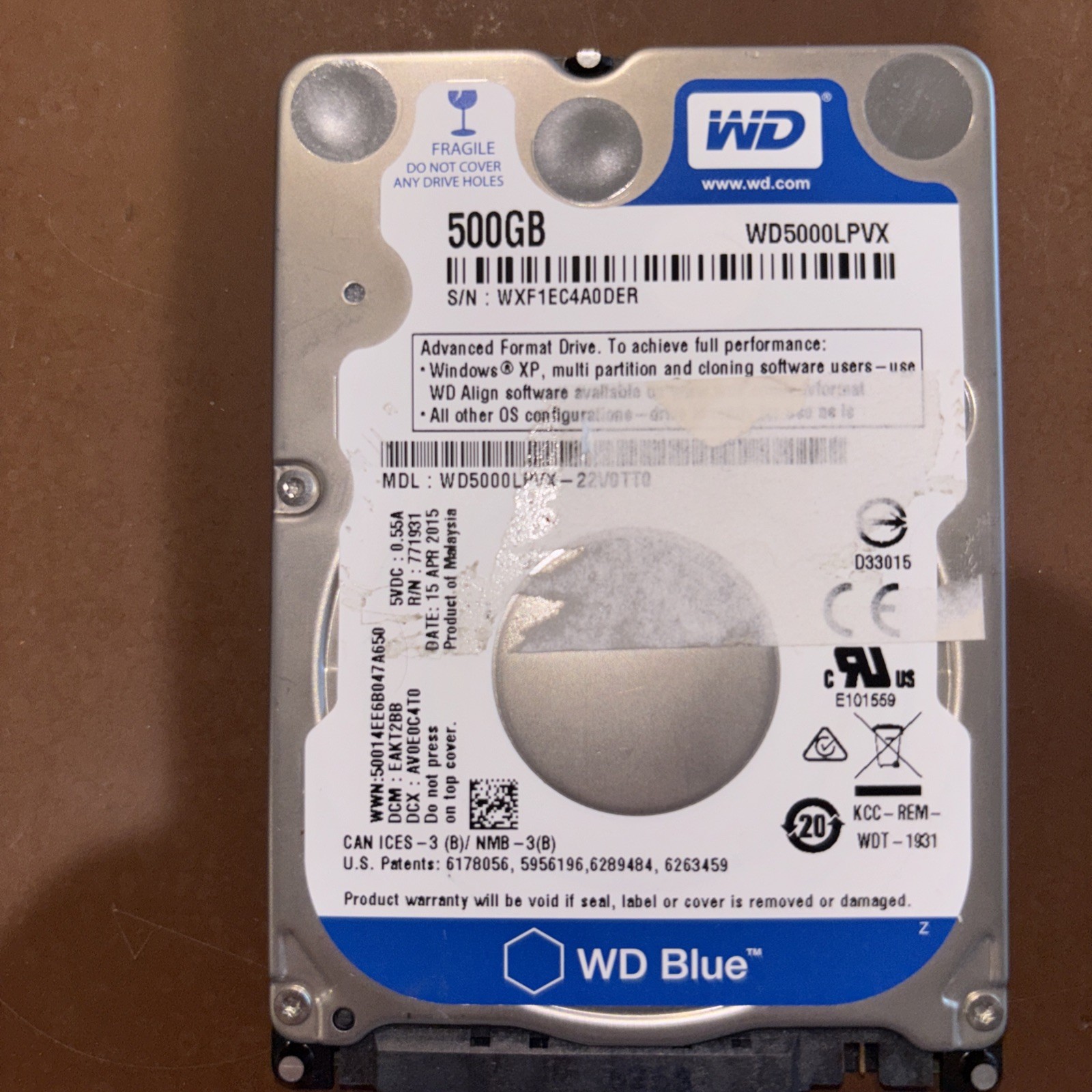 Western Digital WD5000LPVX