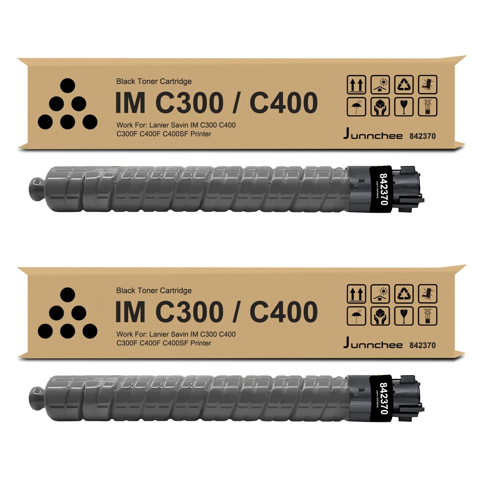 Junnchee IM C300 IM C400 Black High Yield Toner Cartridge Replacement for Ricoh