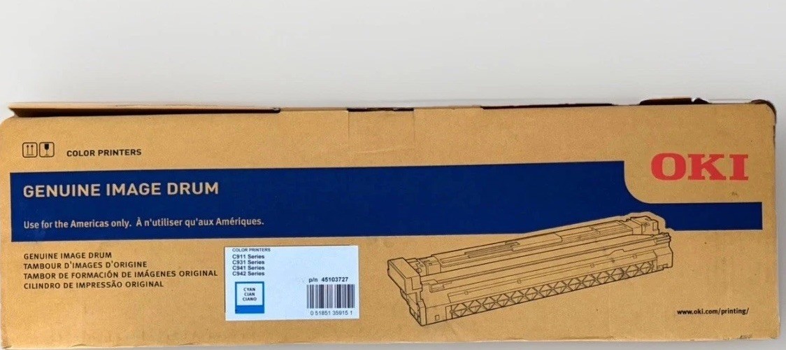 OKI IMAGE DRUM CYAN 45103727 SEALED/ GENUINE  NEW C900, C911, C931, C941 SERIES