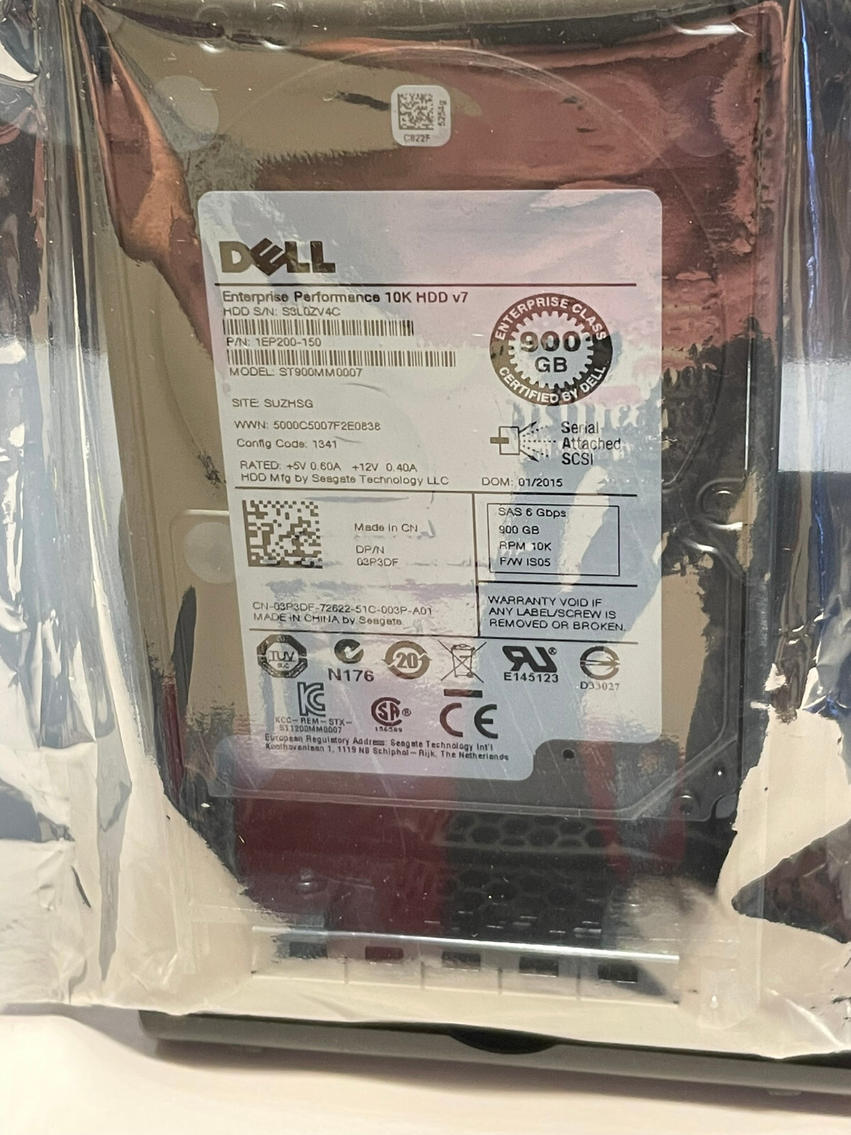 Dell Enterprise Performance ST900MM0007 900GB 10K RPM SAS 6Gbps 2.5" Hard Drive