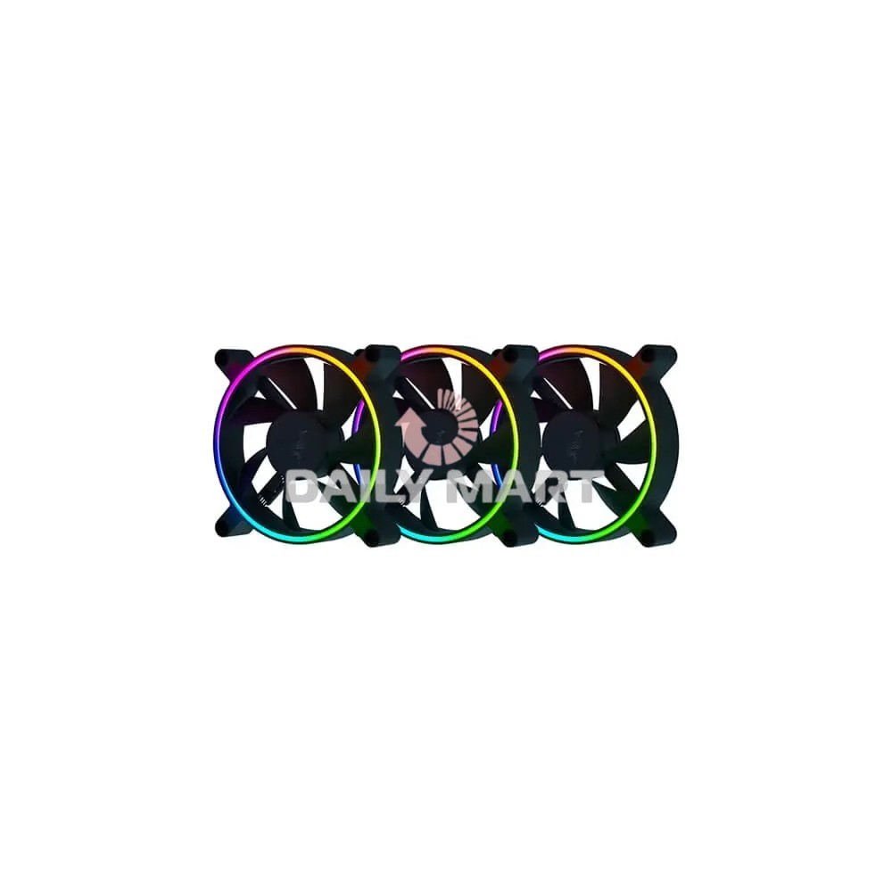 3pcs/New In Box RAZER KUNAI CHROMA 120mm 2200RPM Max ARGB and PWM Hydraulic Case