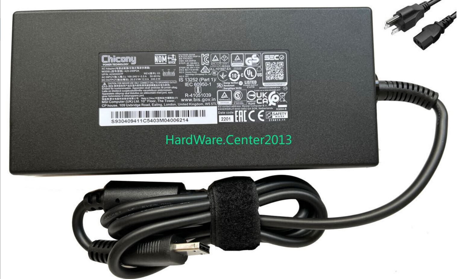 Original Chicony MSI Stealth GS77 12UH-097CZ 12UHS AC Adapter NEW Power Charger