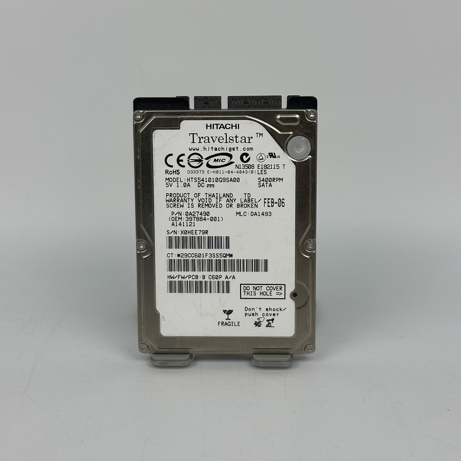 Hitachi Travelstar 100GB Hard Drive HDD 2.5" Laptop Internal - HTS541010G9SA00