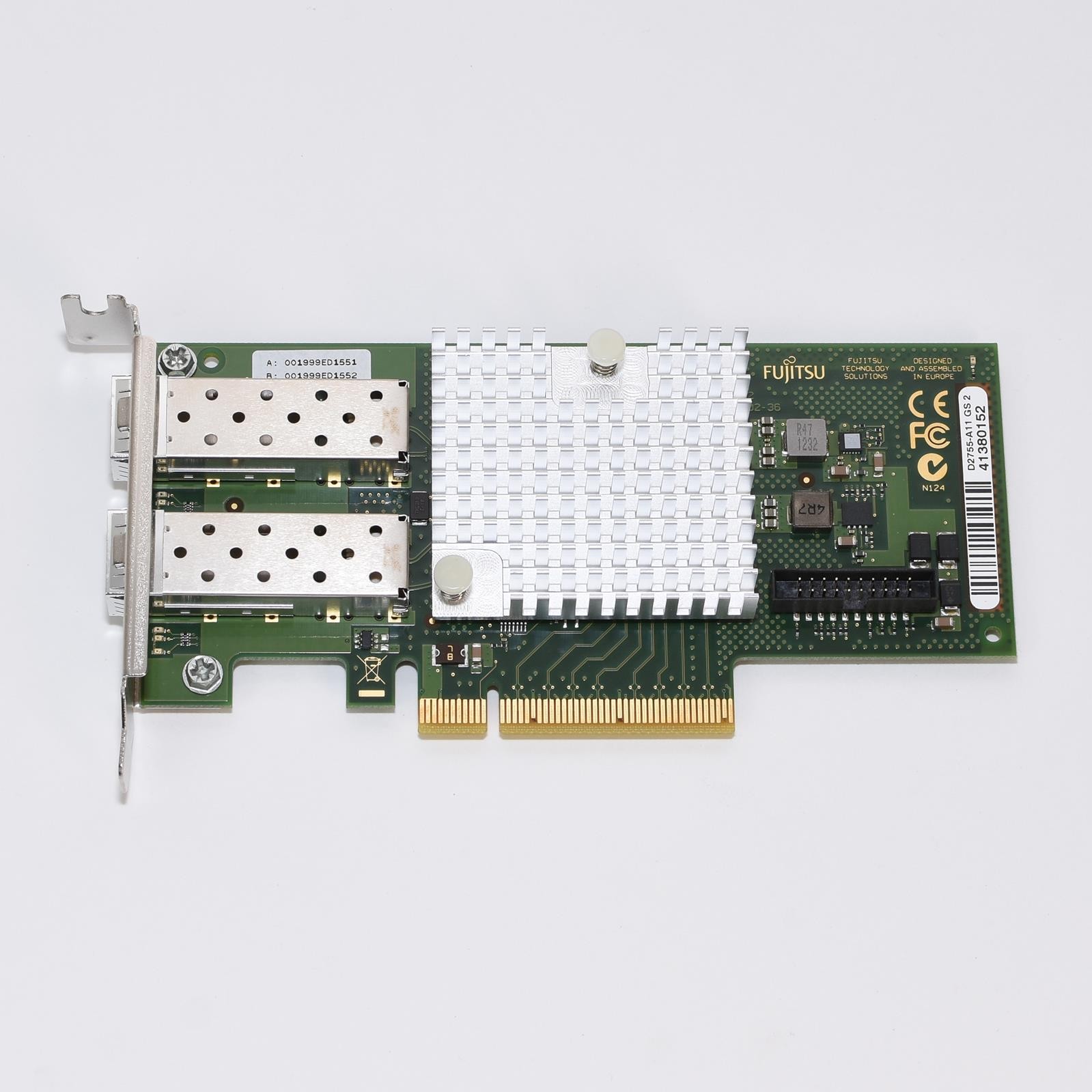 Fujitsu Primergy S26361 D2755-A11 Dual Port 10Gb/s PCI-E 2.0 Network Adapter SFF