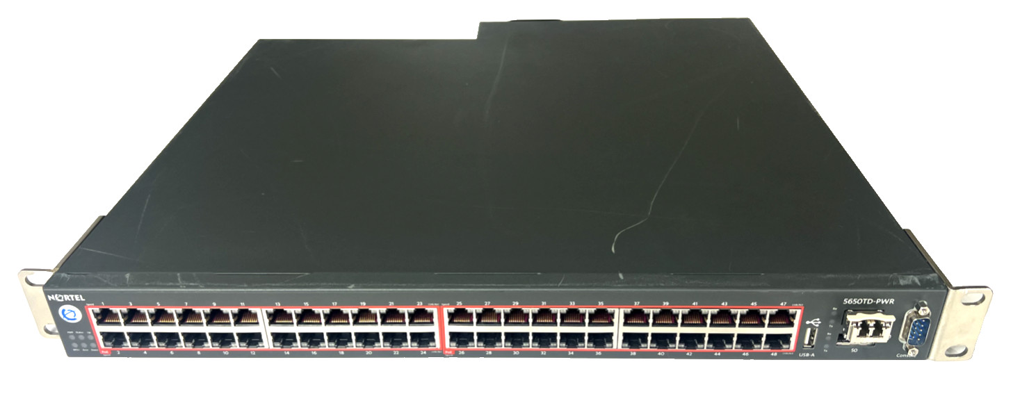Nortel 5650TD-PWR 48 Port Ethernet Routing Switch W/ 1x PSU Tested