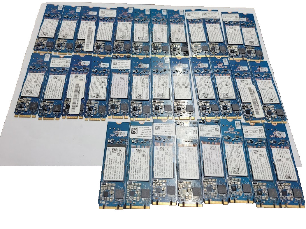 Lot of 32- INTEL MEMPEK1J016GAH/MEMPEK1J016GAD/MEMPEK1J016GAL 16GB NVMe