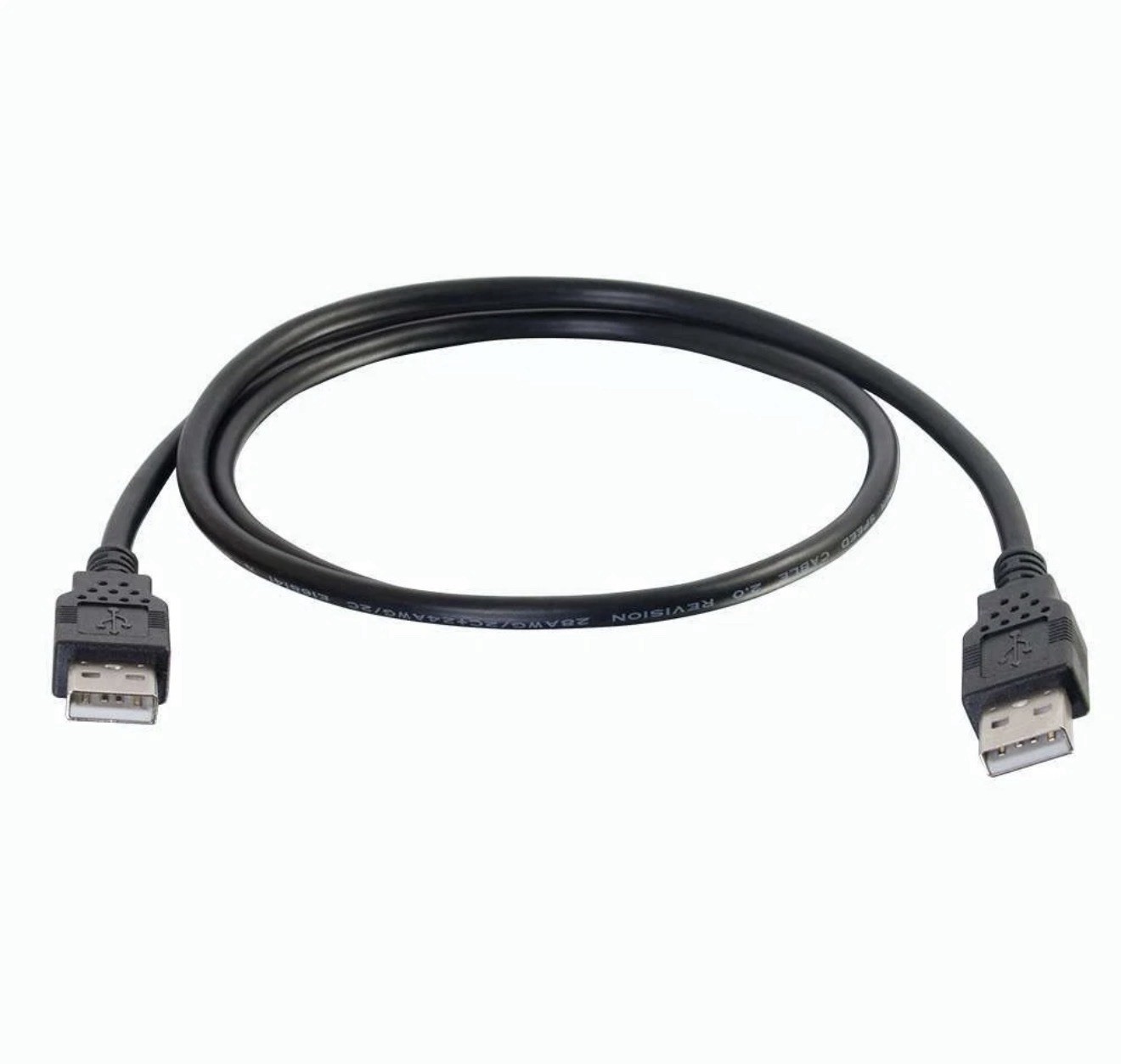 2m USB 2.0 A Male to A Male Cable - Black (6.6ft)