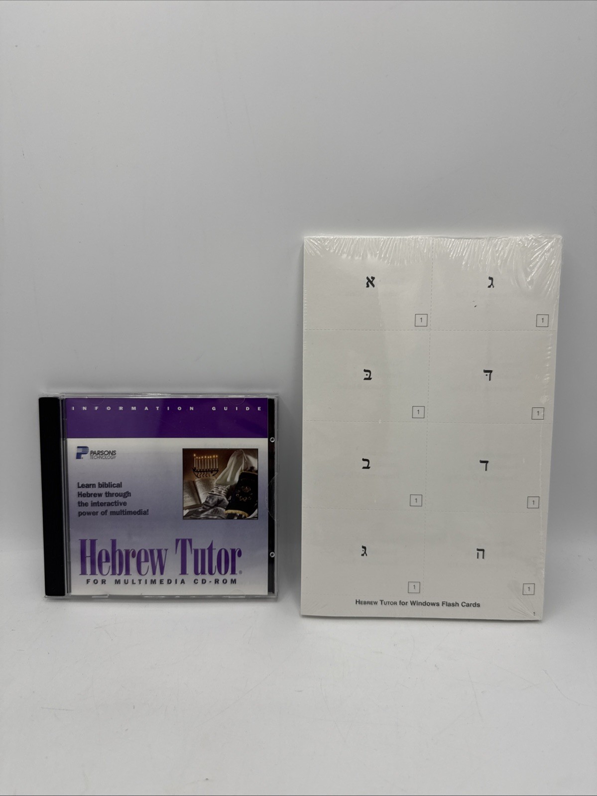 Hebrew Tutor  Multimedia CD-ROM Windows 3.1 or Later - Parsons Technology - Vtg