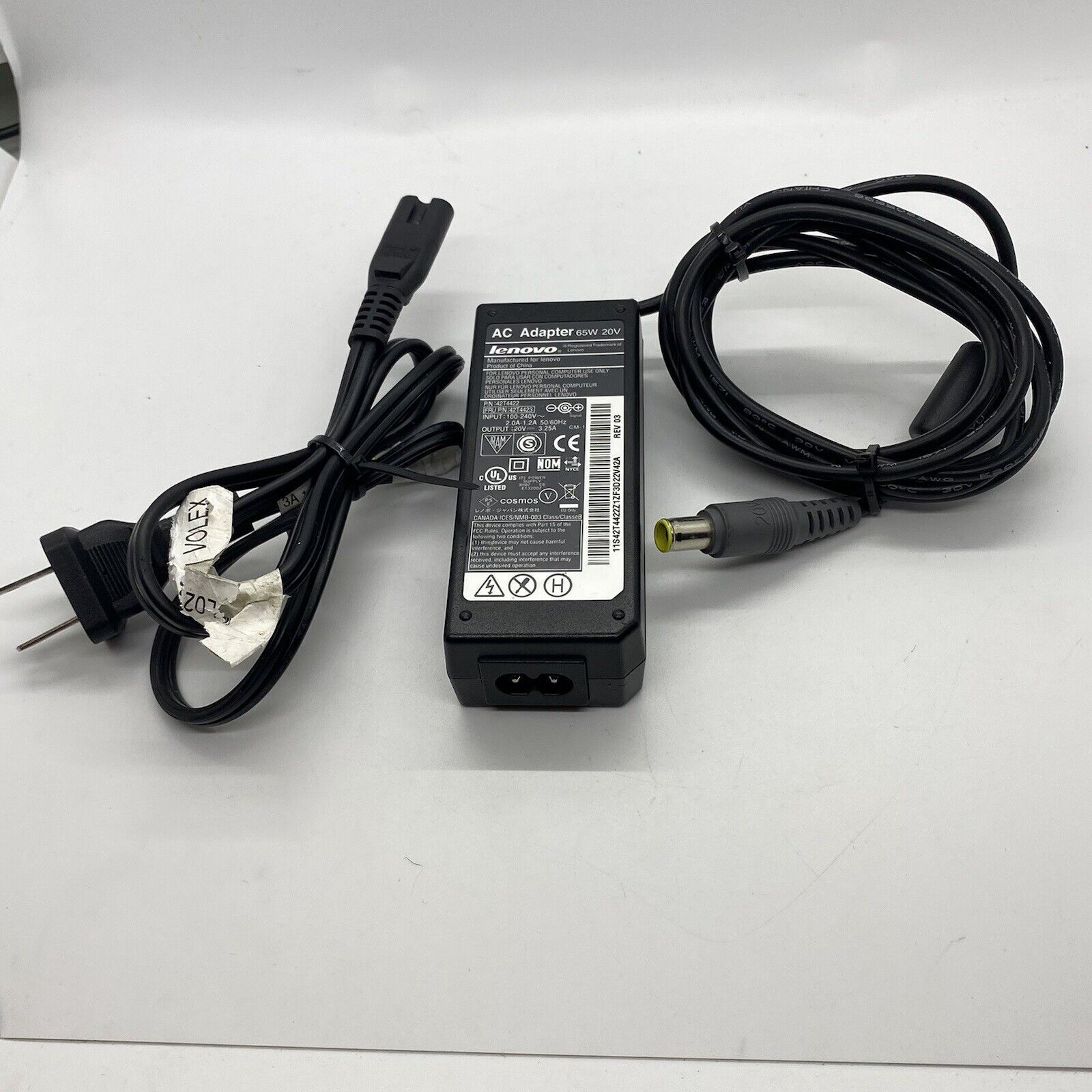 Genuine Lenovo 92P1156 Thinkpad Laptop 42T5282 AC Adapter 65W 20V 3.25A OEM