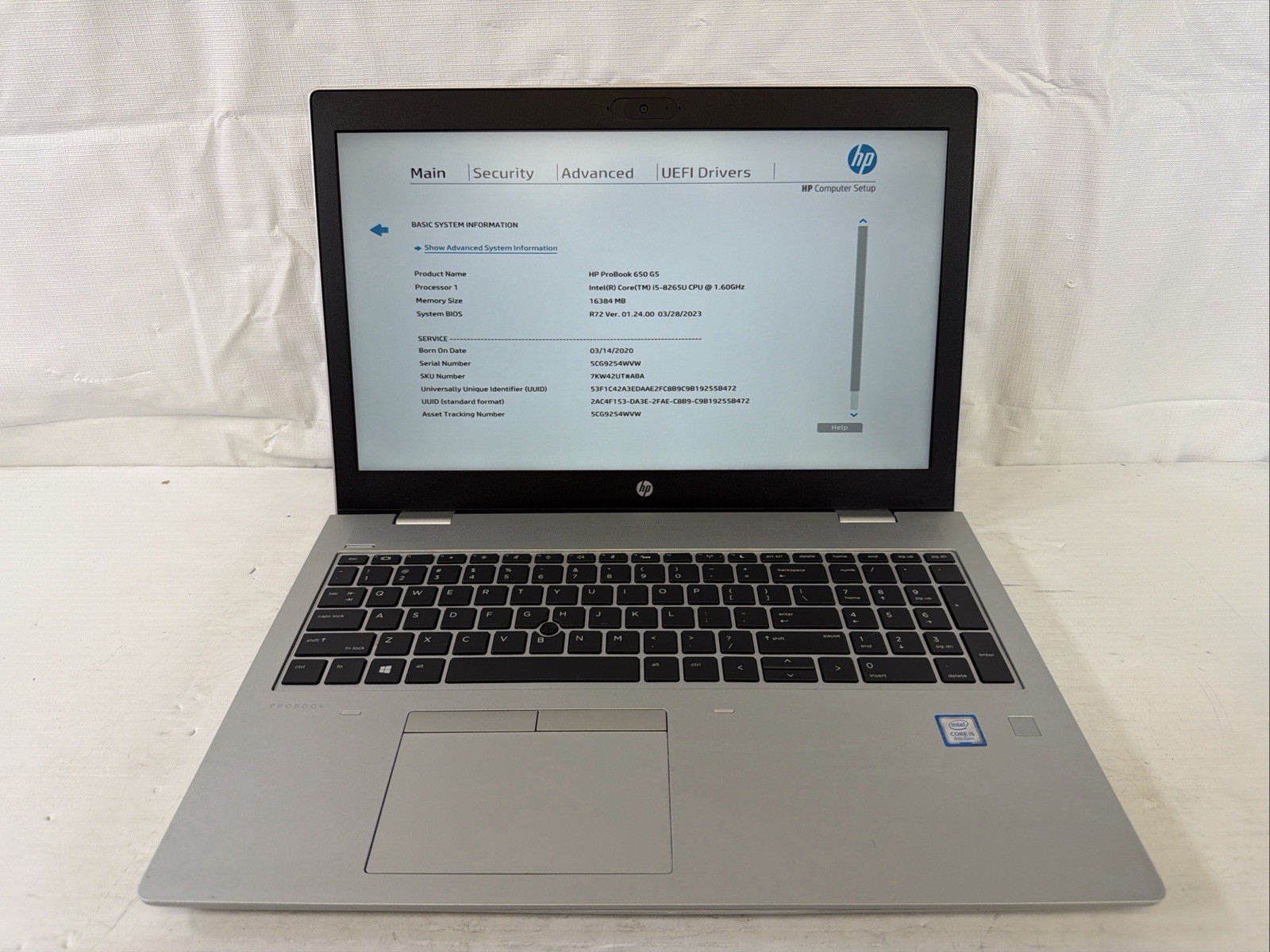 HP Probook 650 G5 i5 8265U @ 1.60GHz 16GB RAM NO HDD NO OS #2