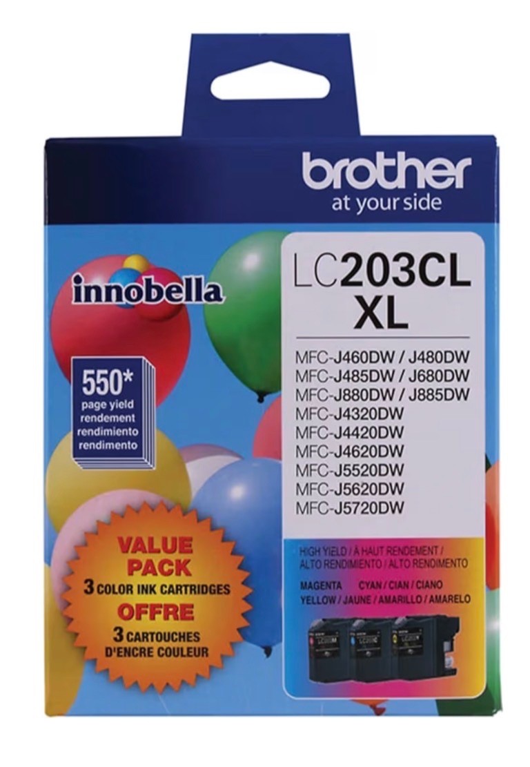 Genuine High Yield Color Ink Cartridge, LC2033PKS, Replacement Color Ink Three