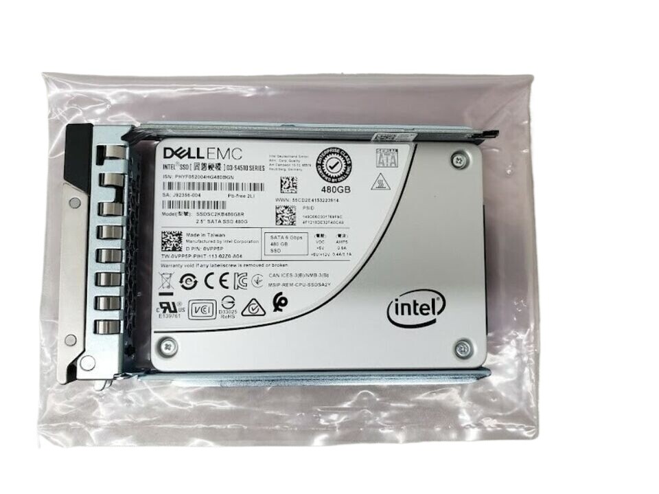 Dell EMC Intel SSD D-S4510 Series 480 GB 2.5" SSD SSDSC2KB480G8R
