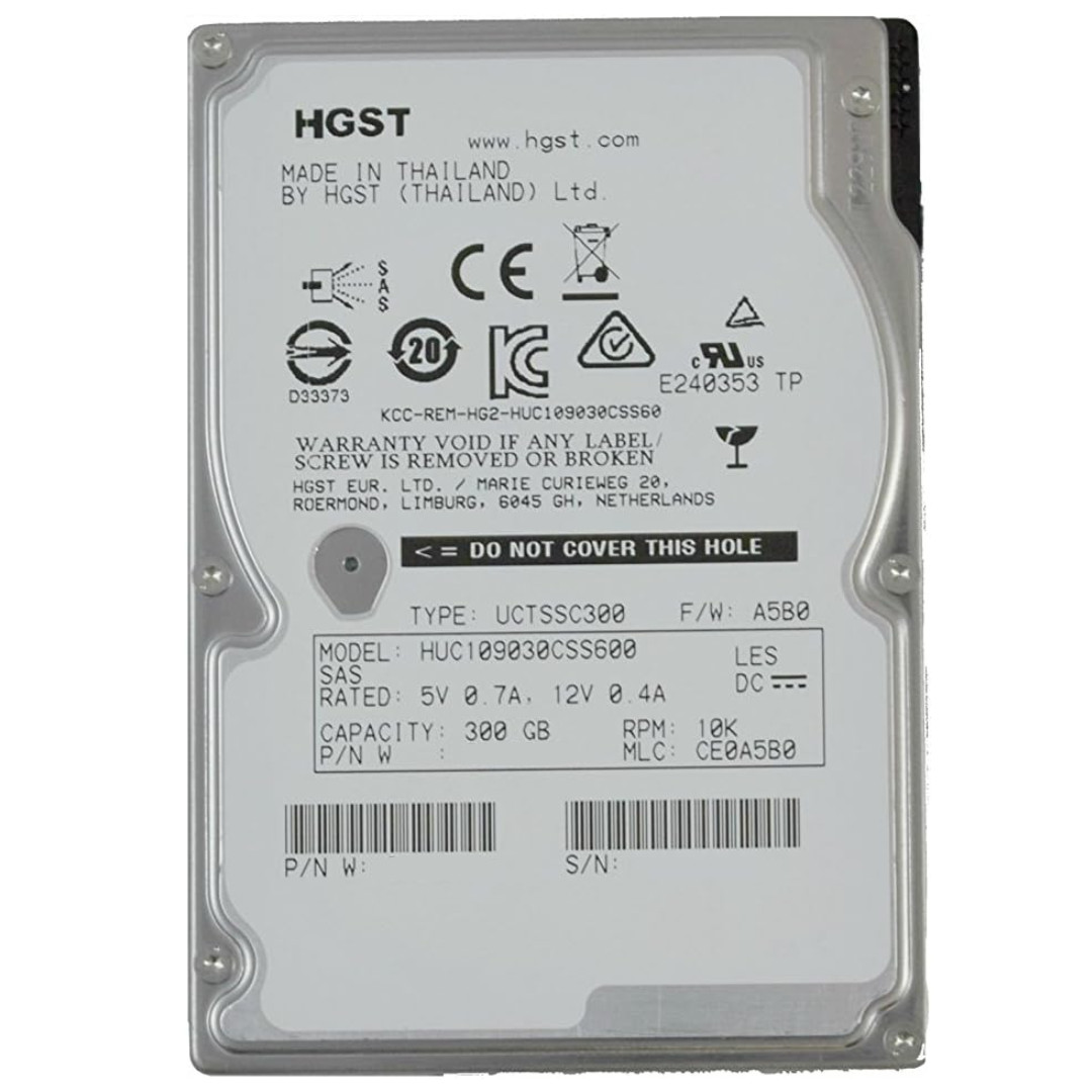 EMC 300GB 10K SAS 6Gb/s 2.5 Enterprise HDD 118-033231-02 HUC109030CSS600 0B26076
