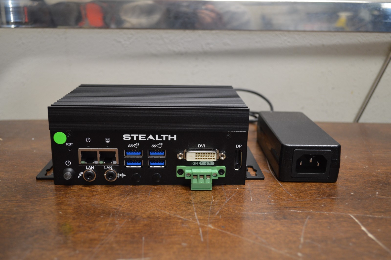 Stealth Industrial Rugged Fanless PC  i7-8665UE @ 1.7 GHz 8GB Ram 1.2TB SSD USED