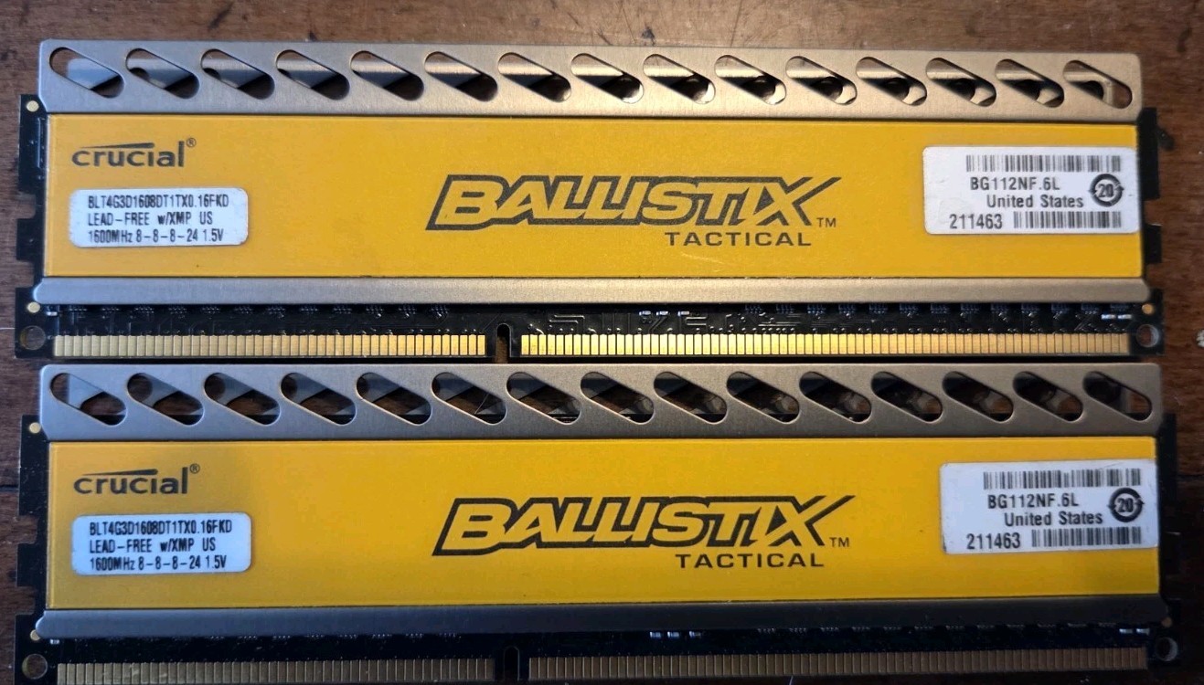 Crucial Ballistix Tactical LP DDR3 8GB 2x4GB 1333MHz Desktop Low Profile Memory