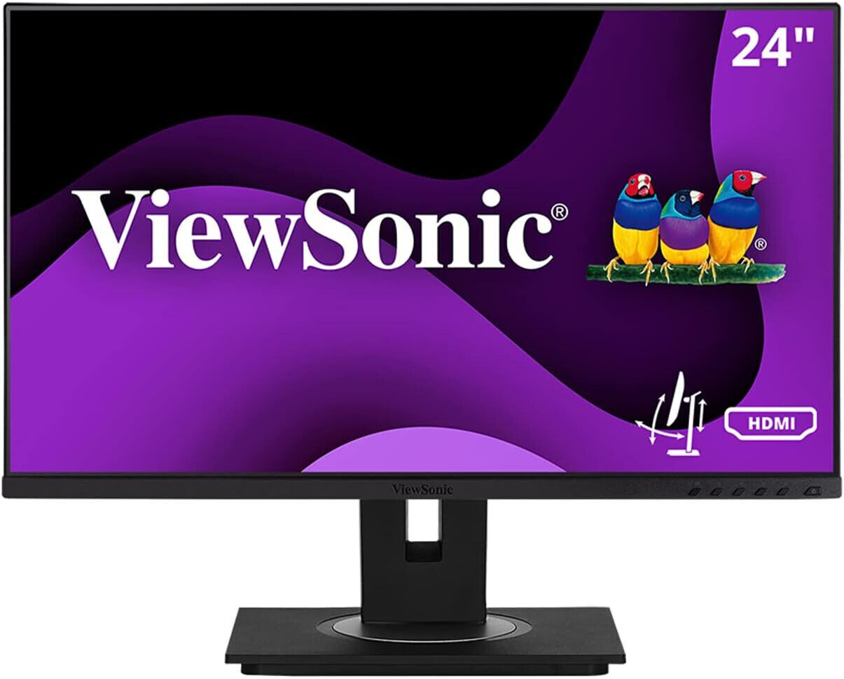 ViewSonic VG2448A 24-inch 1080p IPS Ergonomic Monitor HDMI DisplayPort