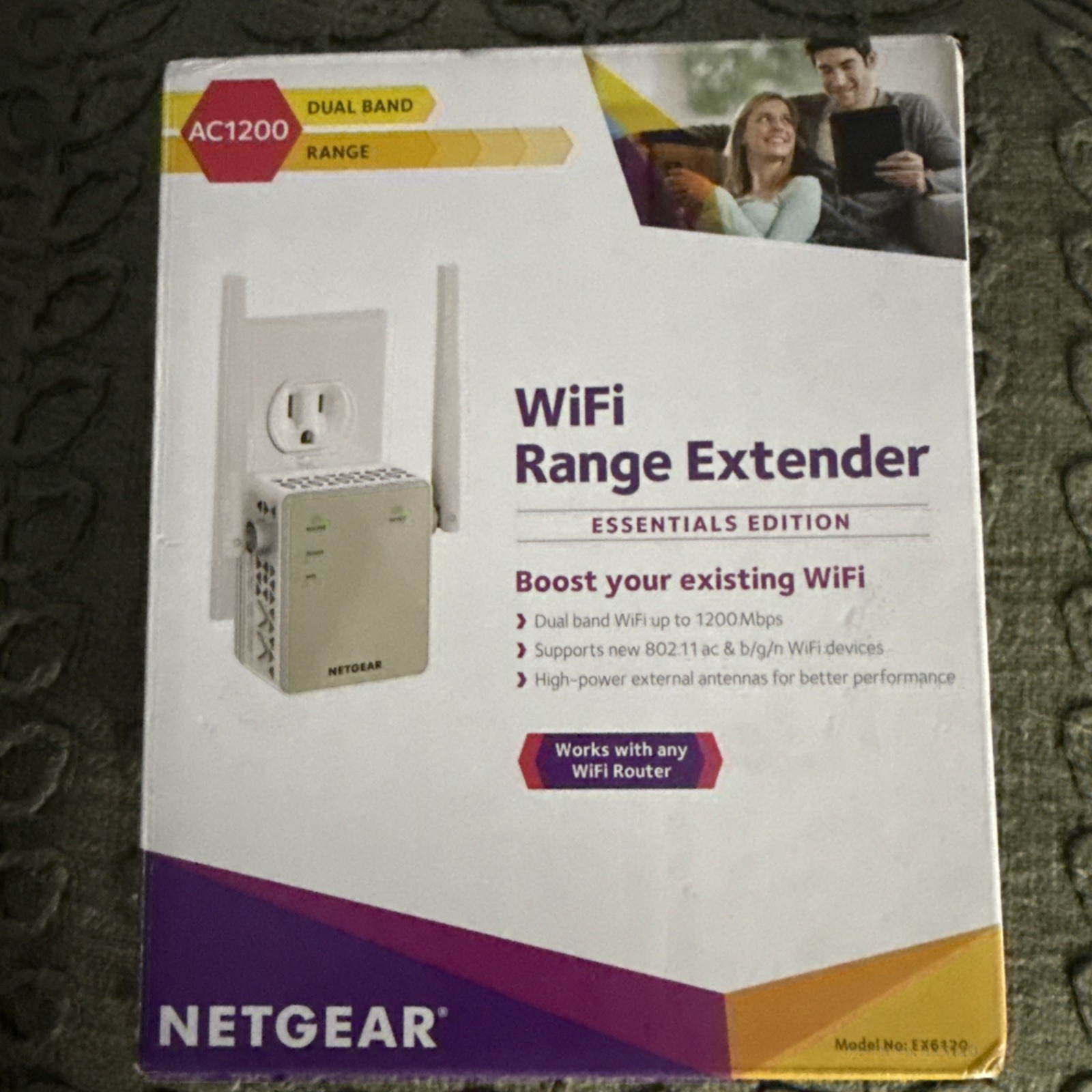 NETGEAR EX6120 WiFi Range Extender AC1200 Dual Band Wireless Booster EL3