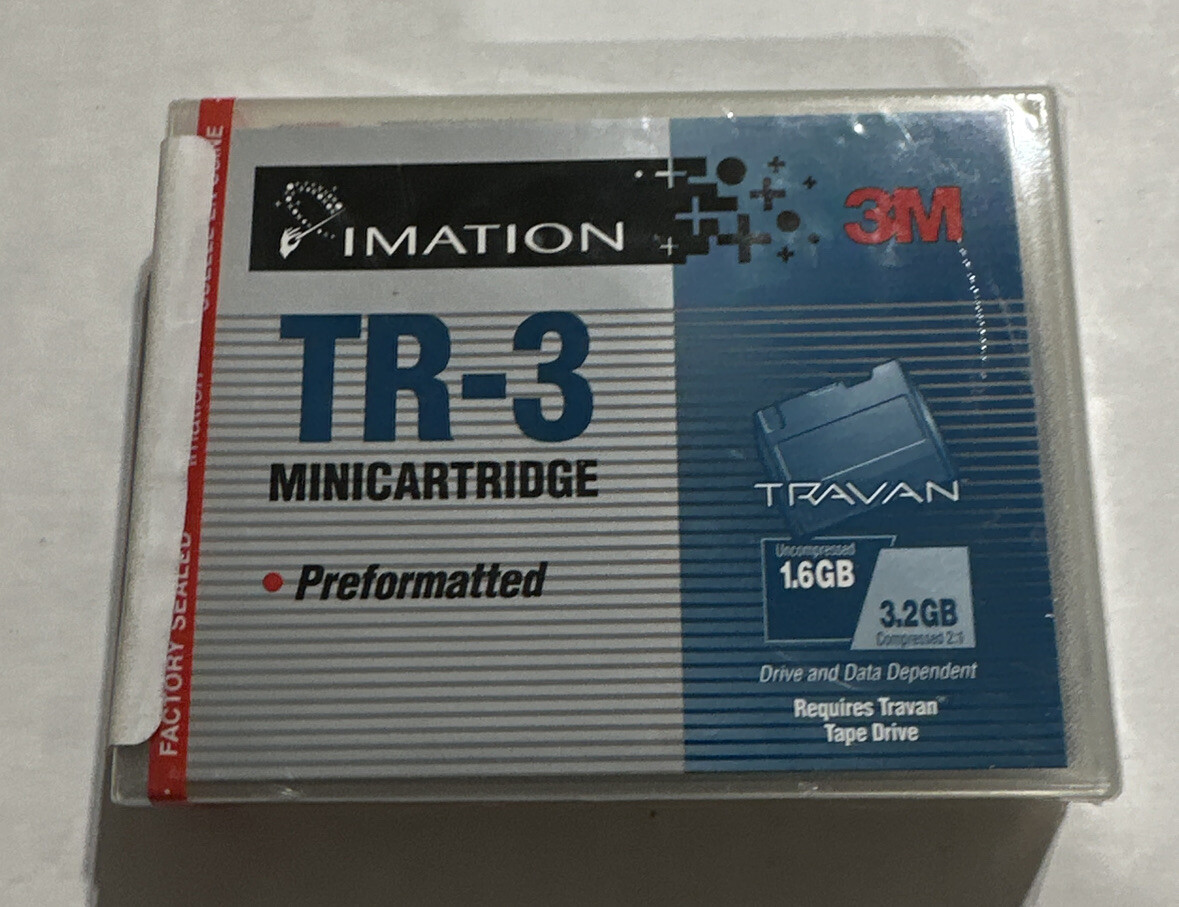 imation 3M TR-3 Minicartridge Tape 1.6gb/3.2 gb TRAVAN backup drive